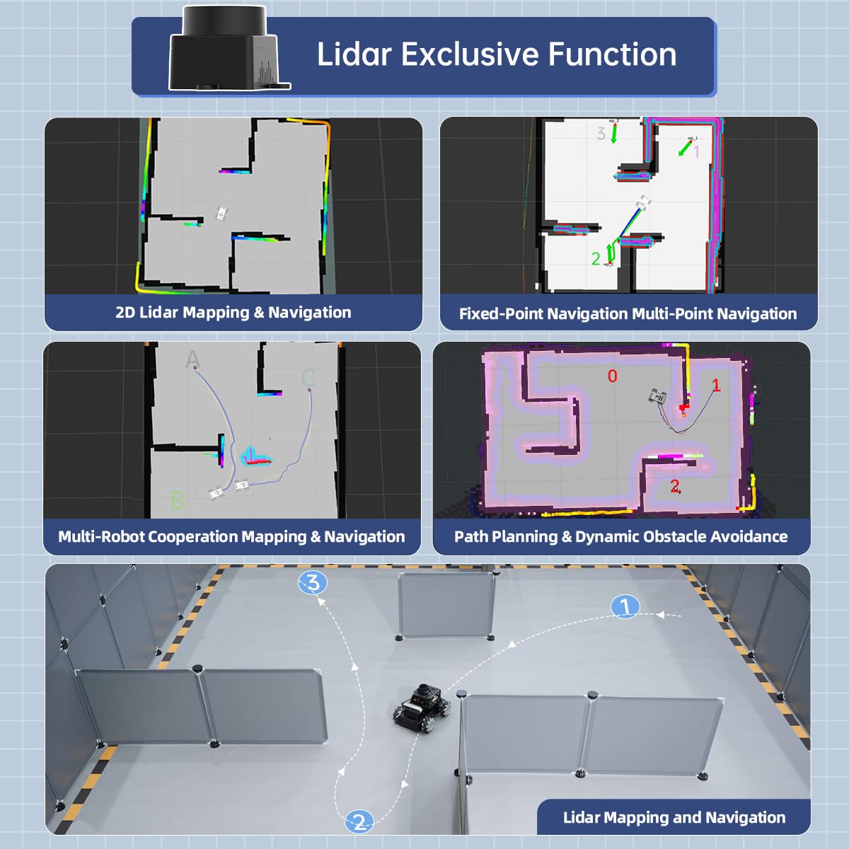 HIWONDER Robot Car with ChatGPT Large AI Models, 3D Depth Camera Mecanum-Wheel Chassis ROS2-HUMBLE Lidar SLAM Mapping Navigation Autonomous Driving, MentorPi M1 Advanced Kit Without Raspberry Pi
