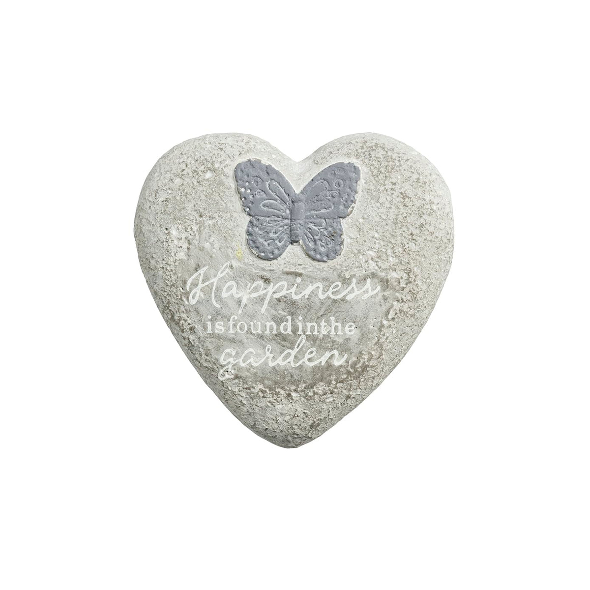 Mud Pie Small Concrete Happiness Garden Rock