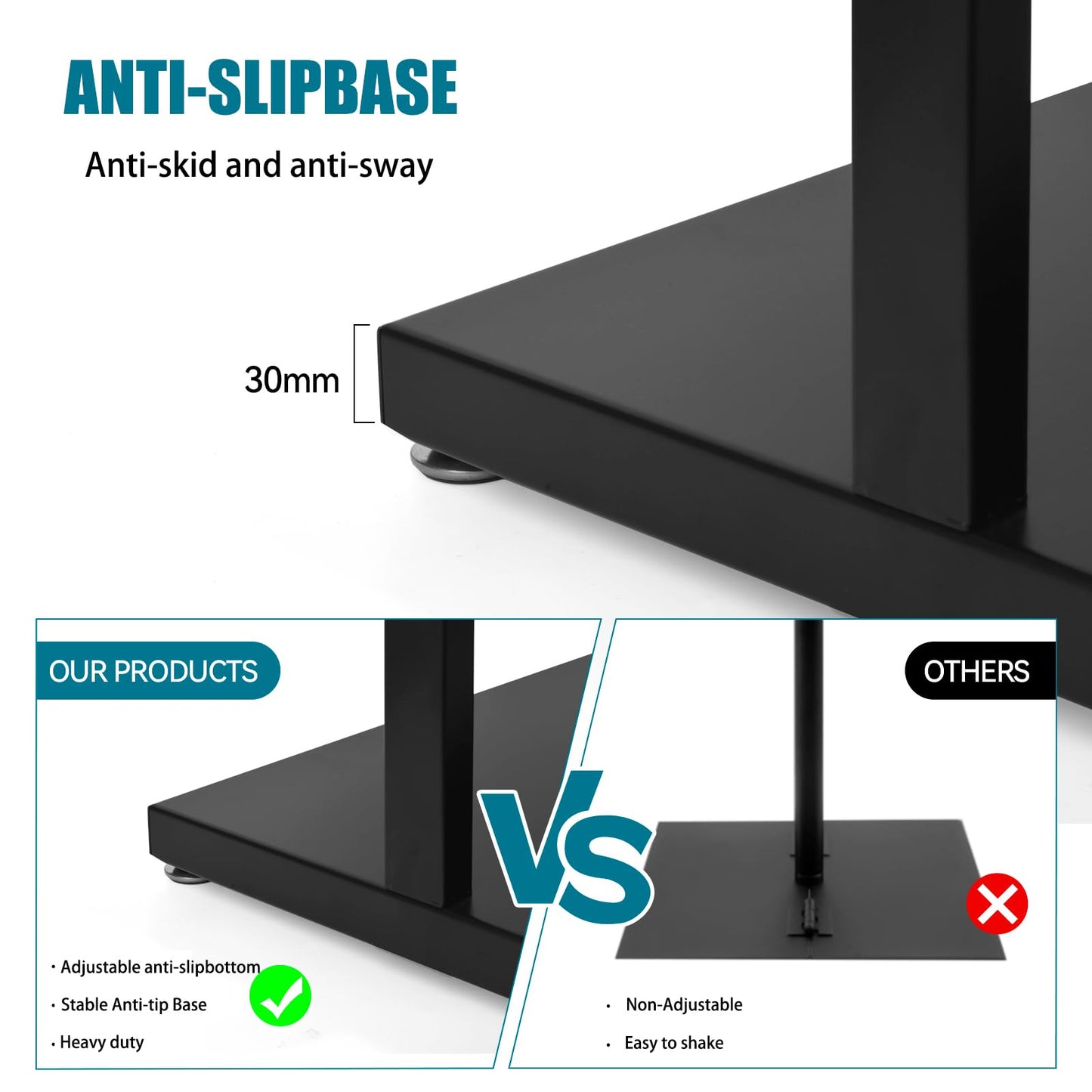 USCNC Black 22×28inch Sign holder floor stand, heavy Duty Pedestal poster banner stand for display,22×28inch slide-in double sided poster sign holder floor standing for board Display (Black 2 Pack)