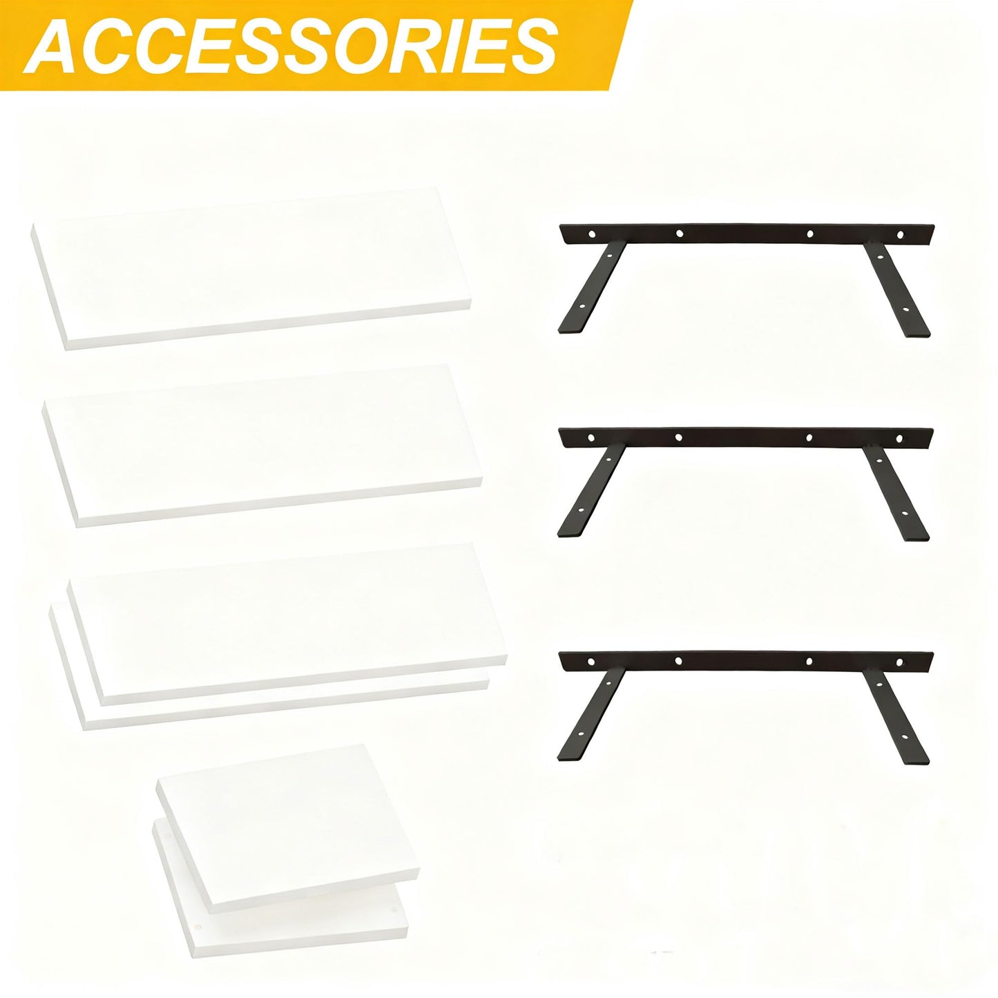 Ypvxe Wall Mounted Floating Shelf, c Long for Bedroom Living Room Kitchen Staircase Bathroom Above Toilet Wall Decoration Book Storage Room Recoration (3piece Set) White