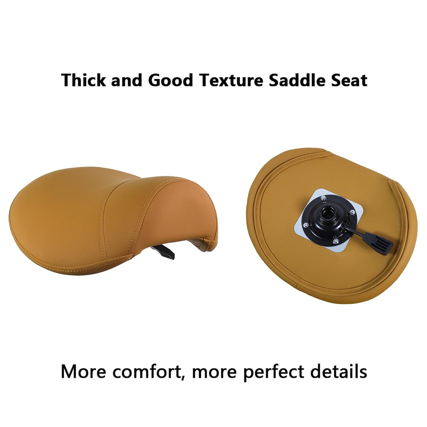 Antlu Saddle Stool Rolling Chair for Medical Massage Salon Kitchen Spa Drafting,Adjustable Hydraulic Stool with Wheels (Without Backrest, Camel)