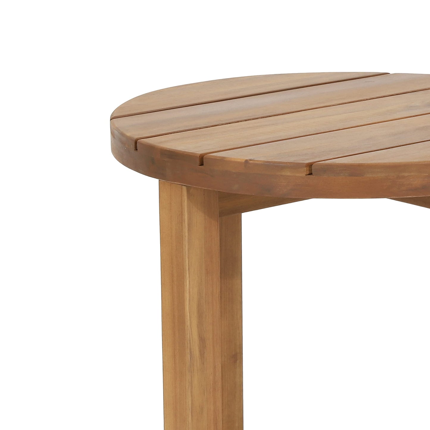 Hamel Outdoor Circular Side Table - Acacia Wood - Teak