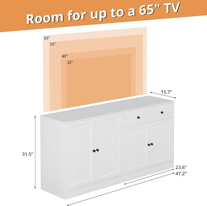 TUSY 71" TV Stand Storage Set