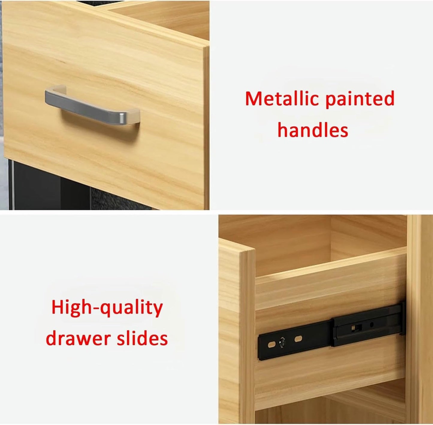 Reception Desk, Small Front Desk, Modern Retail Counter with Two Storage Drawers, Salon Counter Table Reception Counter for Store, Hotel, Supermarket