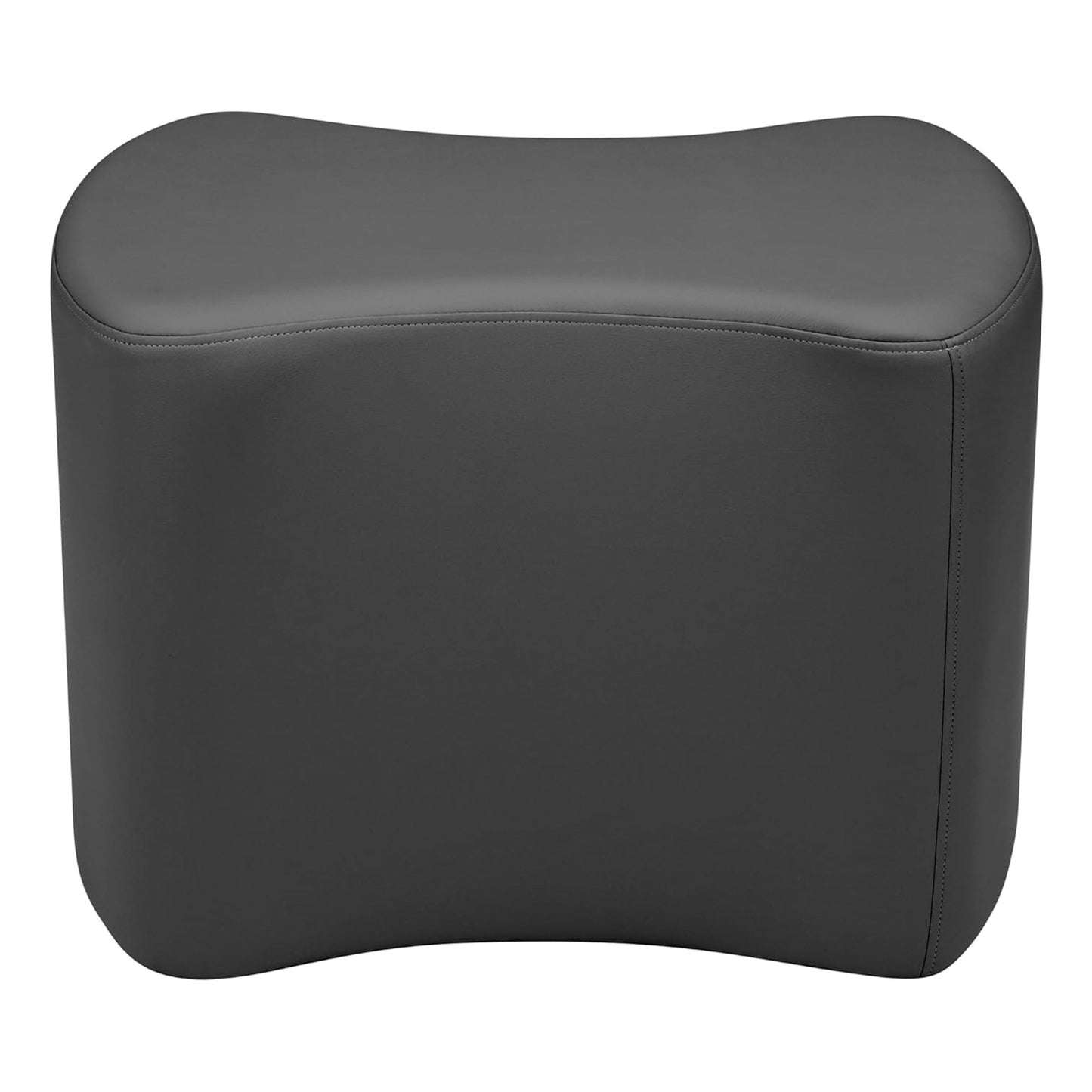 FDP Pro Series Bowtie Accent Ottoman (18" Height) Hand Upholstered Commercial Furniture for Hotel Lobby, Office, Restaurant, Home and More Collaborative and Configurable Seating - Black