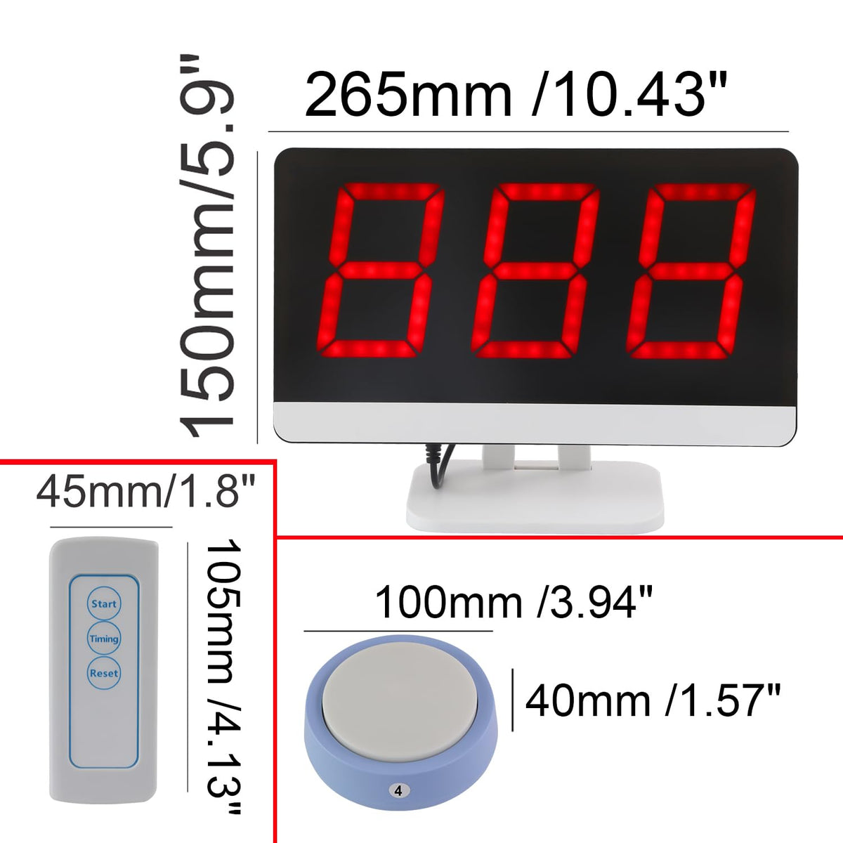 LOUKIENE Wireless Quiz Answer Game Buzzer System Gameplay 262ft for Game Show Family Game Nights Debate Contests in Companies Offices School Contest Classroom Trivia Nights (10 Buttons Set)