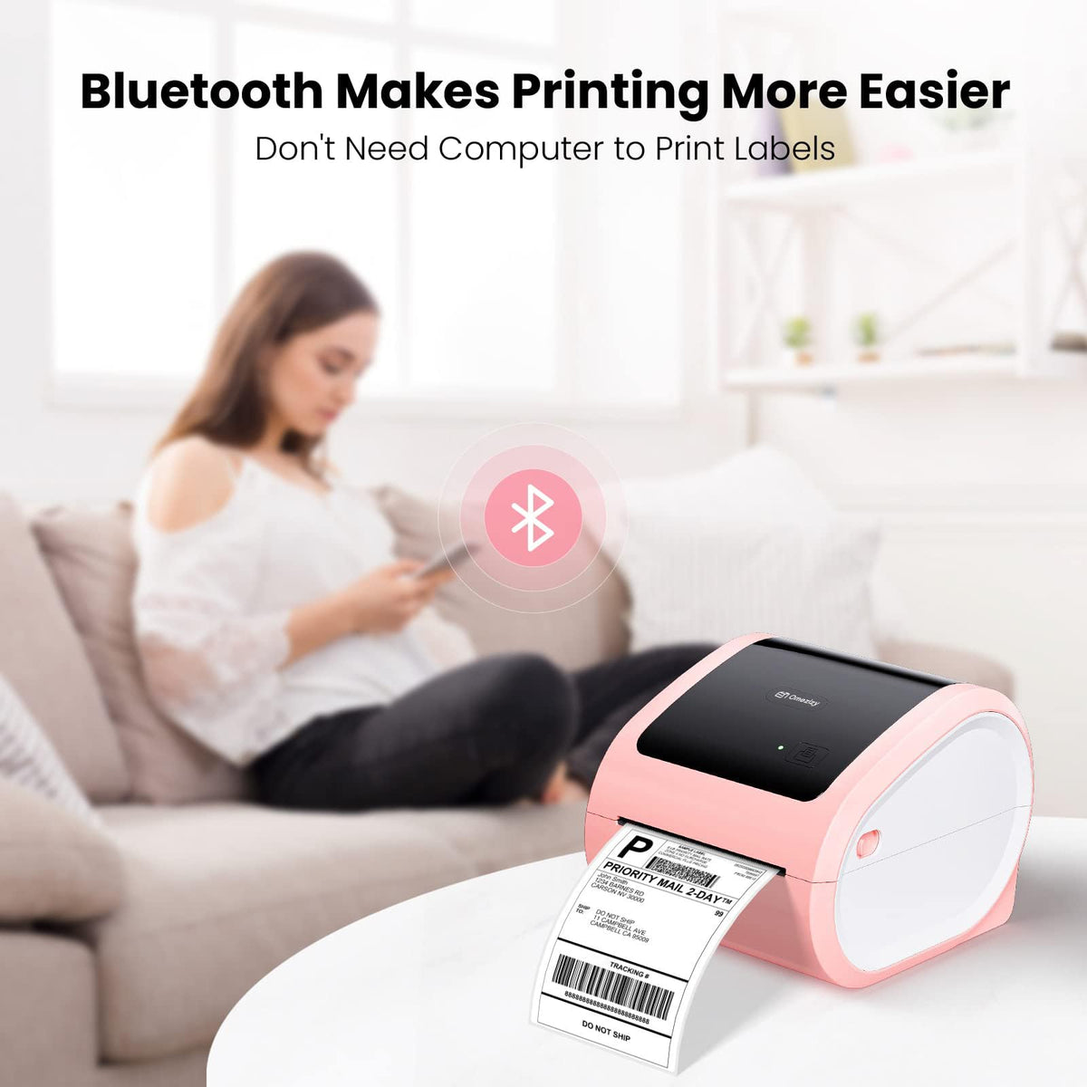 Omezizy Shipping Label Printer 4x6 - Thermal Label Printer for Small Business, Shipping Packages, Home, Office, Compatible with USPS, Shopify, Amazon, Tiktok