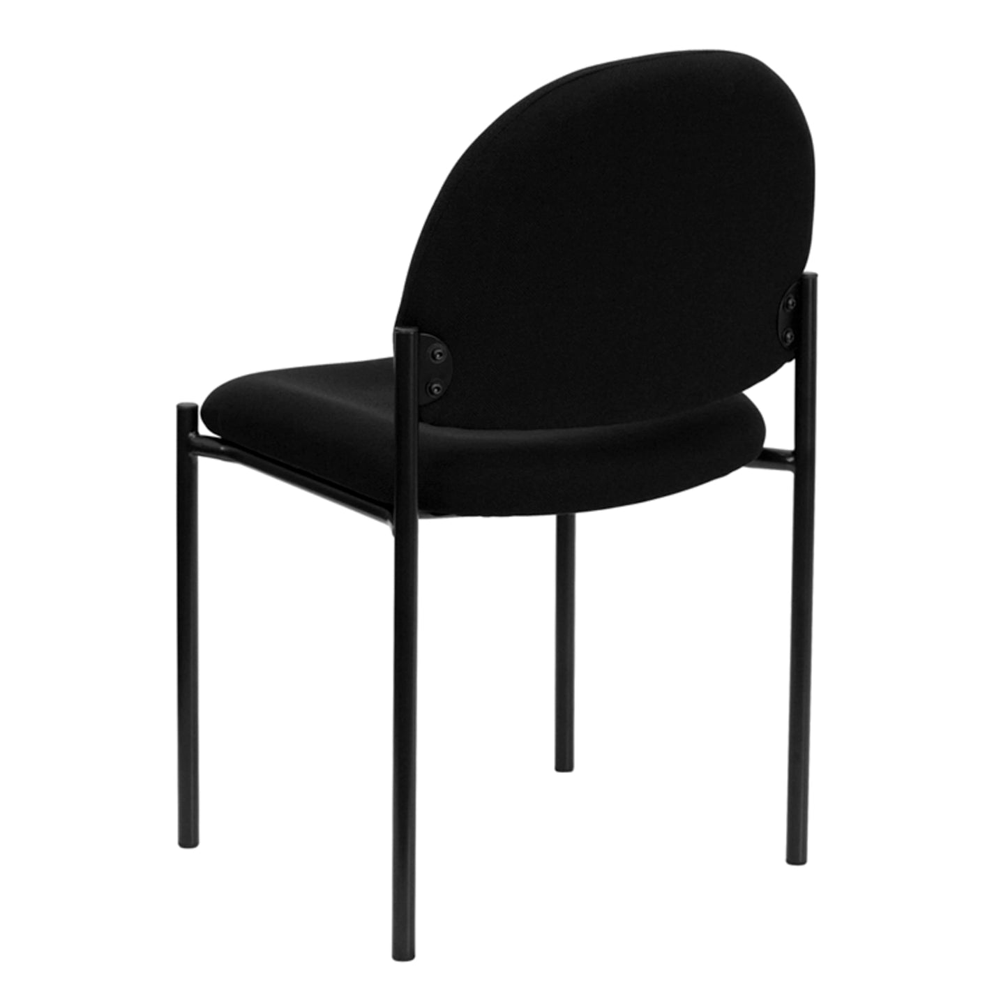Flash Furniture Tania Comfort Black Fabric Stackable Steel Side Reception Chair