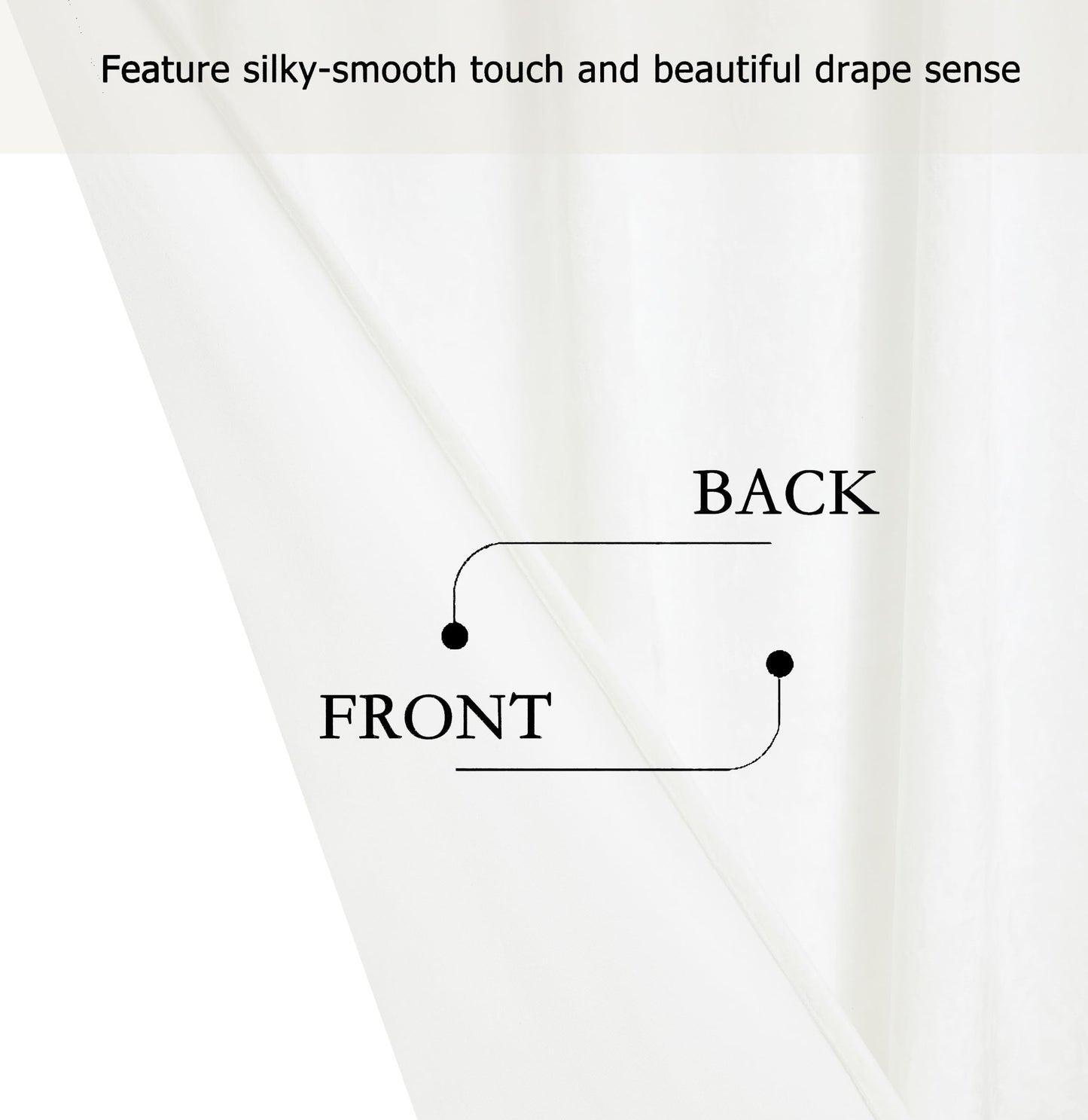 Chezmoi Collection Lux Cream White Crushed Velvet Curtains 2 Panel Set - 72 inches Long Room Darkening Luxury Distressed Velvet Rod Pocket Window Drapes for Living Room Bedroom 50" W x 72" L
