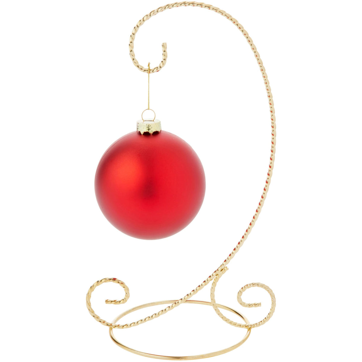 Bard's Twisted Gold-toned Ornament Stand, Medium, 9.5" H x 5.5" W x 5.5" D