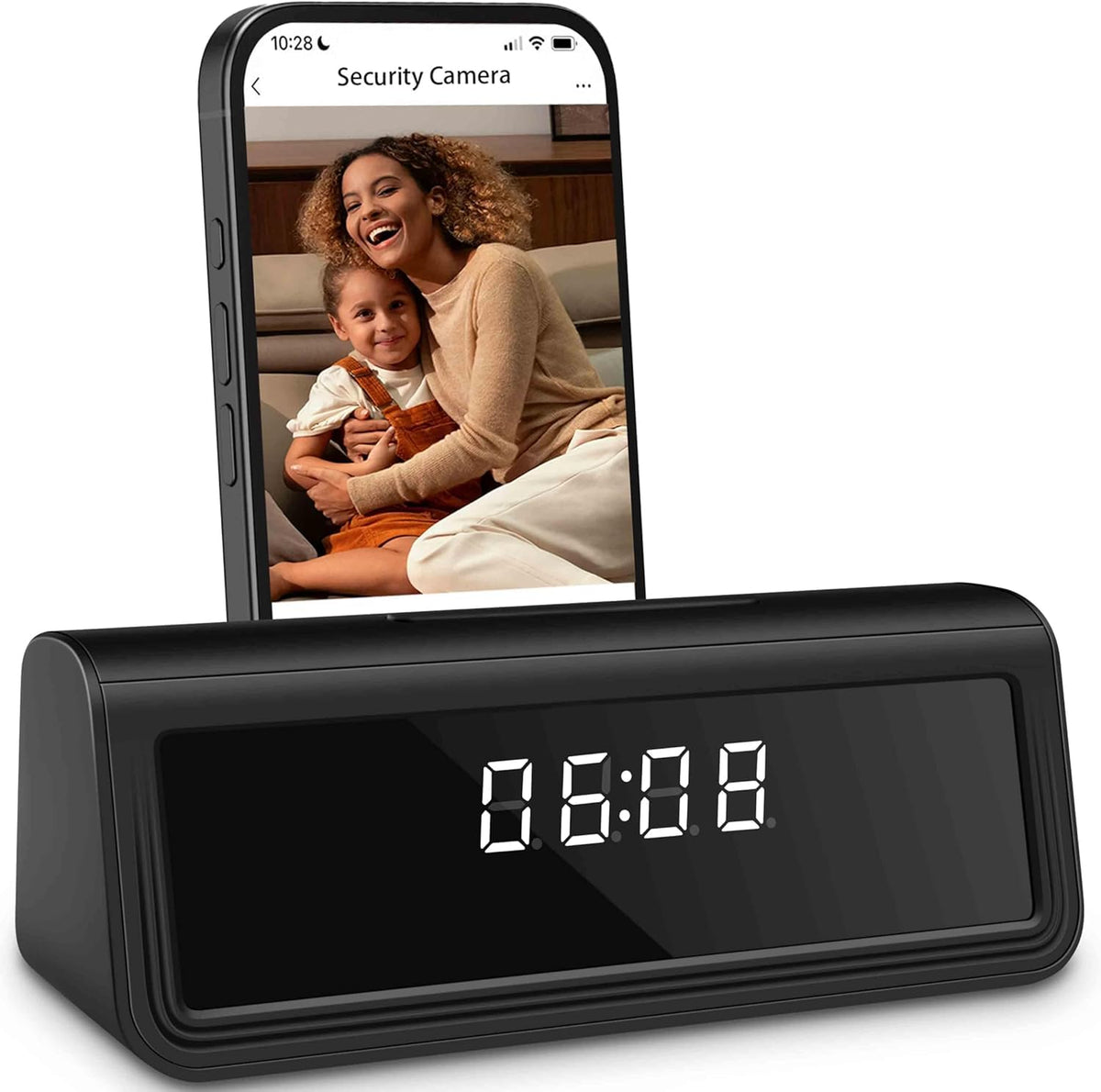 4K WiFi Security Clock Camera with Night Vision, Motion Detection, and 160° Wide Angle for Home & Office Surveillance