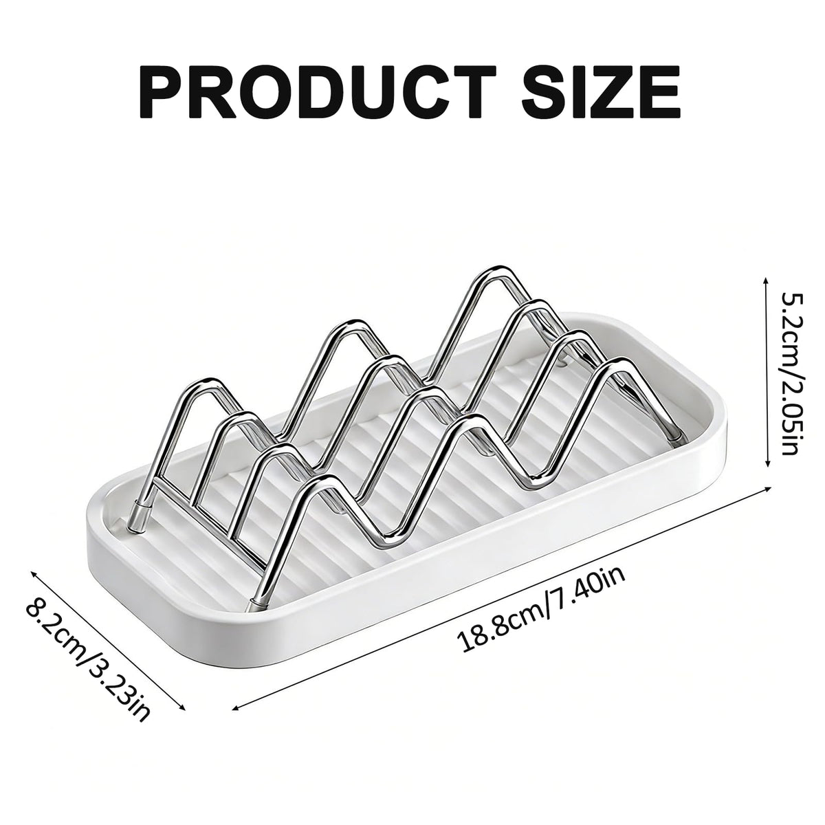 AD ADASTONE Soap Holder Dish for Shower — Stainless Steel Self Draining Bar Soap Case with Water Tray, Fits 2-3 Square Bars