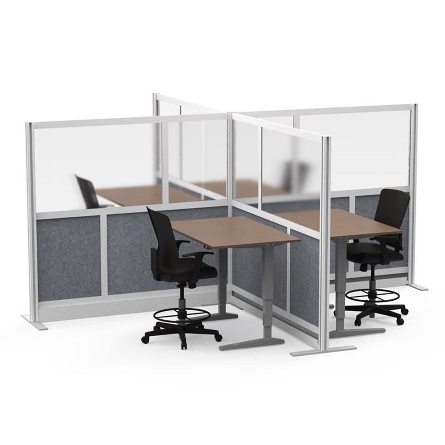 Luxor MW-5348-FCG Modular Room Divider Wall System - 53" x 48" Starter Wall