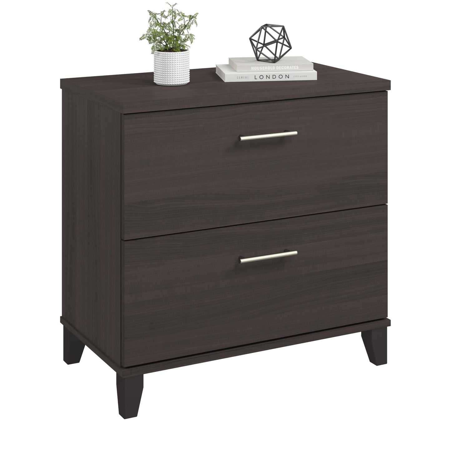 Bush Home 2 Drawer Lateral File Cabinet, Letter and Legal-Size Document Storage for Home or Professional Office, Somerset Collection, Storm Gray