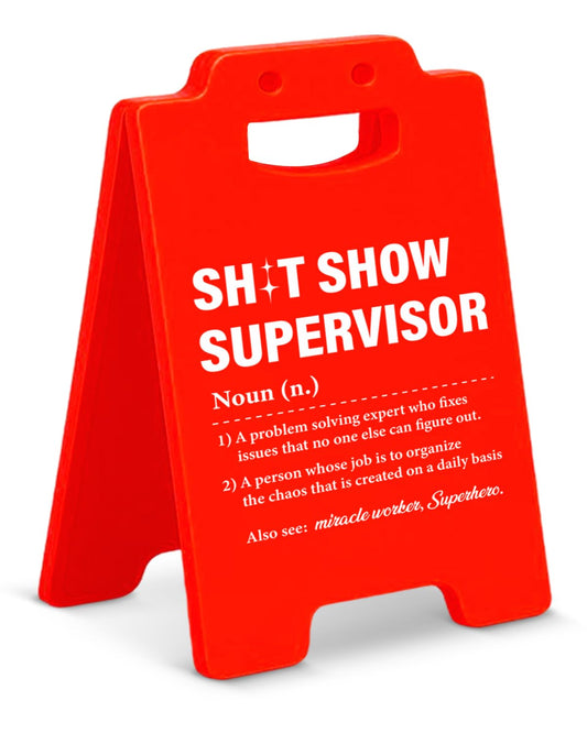 Shit Show Supervisor Gifts, Funny Gift for Boss Manager Director Leader, Boss Day Gifts for Women Men, Supervisor Office Desk Accessories Cubicle Decor
