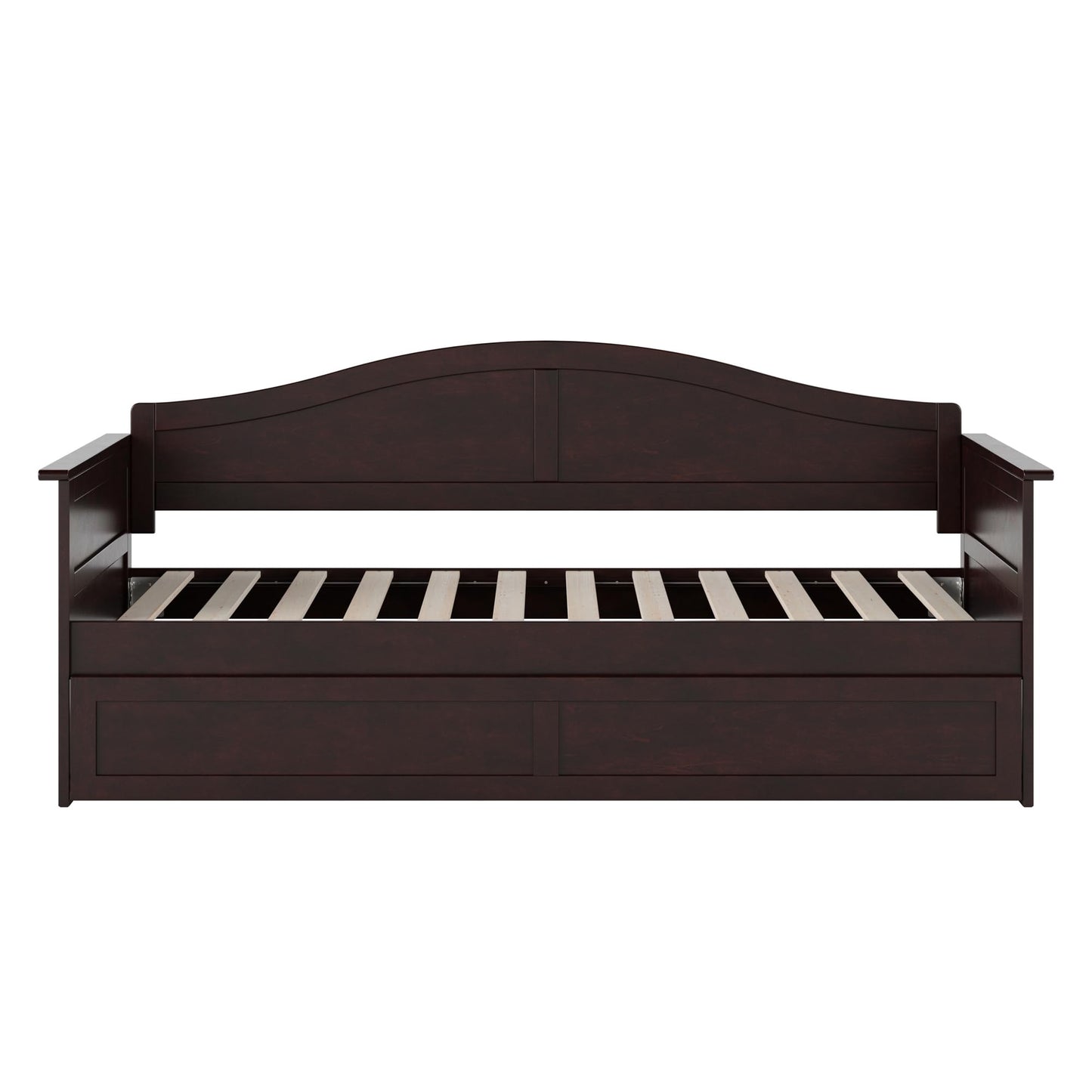 AFI, Acadia Twin Size Wood Daybed Frame with Twin Trundle, Espresso (Black)