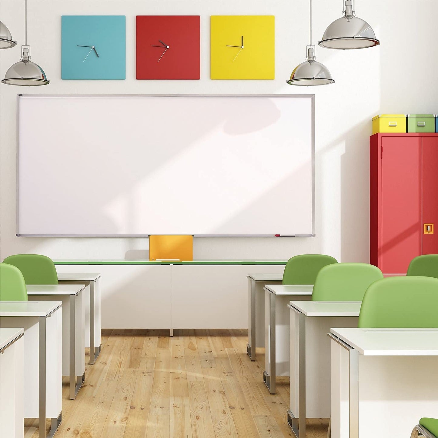 Quartet Dry Erase Magnetic White Board 96"W x 48"H, Porcelain Whiteboard, Silver Aluminum Frame (PPA408)