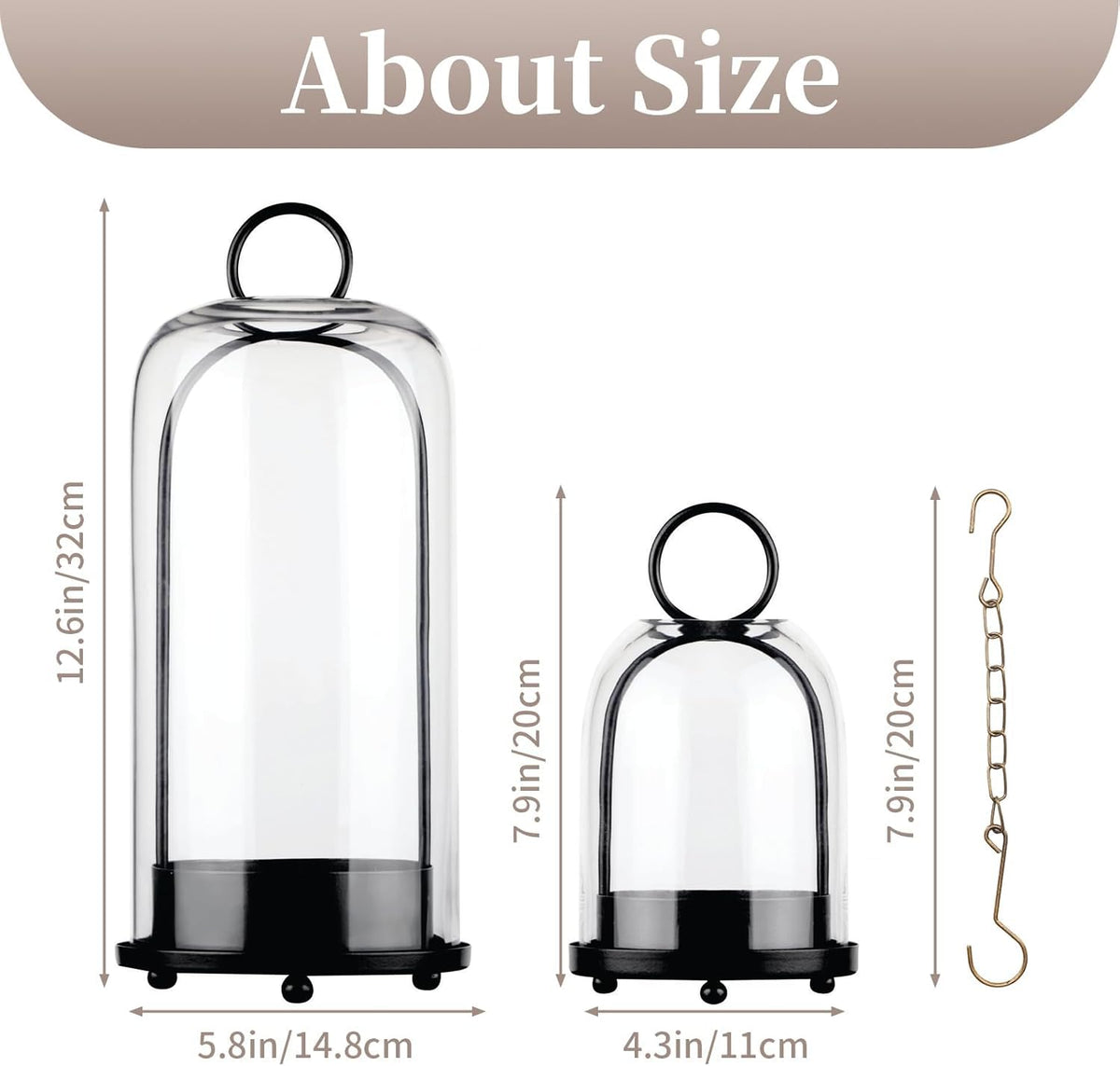 Maimeili Glass Candle Holder Hurricane Candle Lantern Decorative Candle Fits Standard Tealight for Table Wedding Dinning Centerpieces Party Supplies Farmhouse Home Decor（NO Candles）