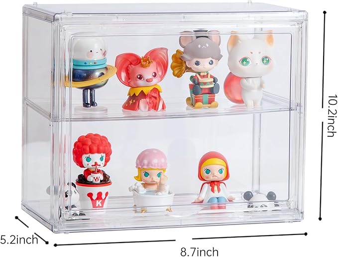 BOHOIDEE 2 Tiers Clear Display Case