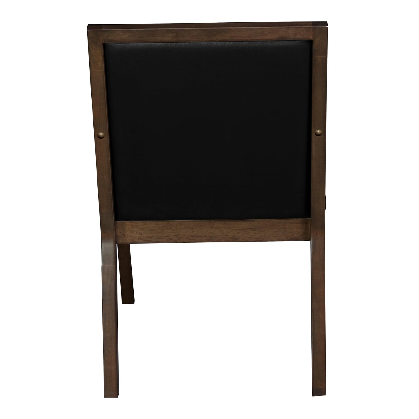 Romig Regent WallGuard Guest & Reception Waiting Room Wood Side Chair - Neo Walnut/Black Vinyl