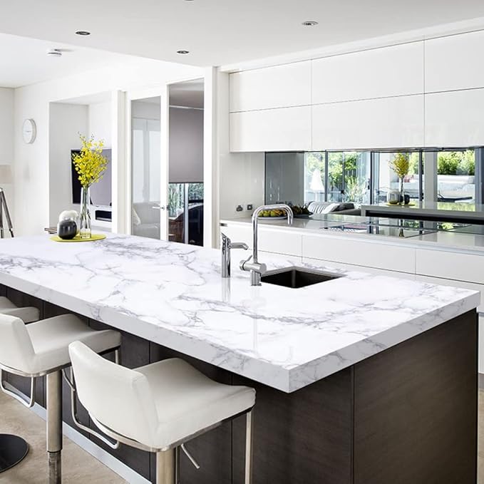 Arthome Marble Contact Paper, Peel and Stick Wallpaper 11.8x100 inch Self