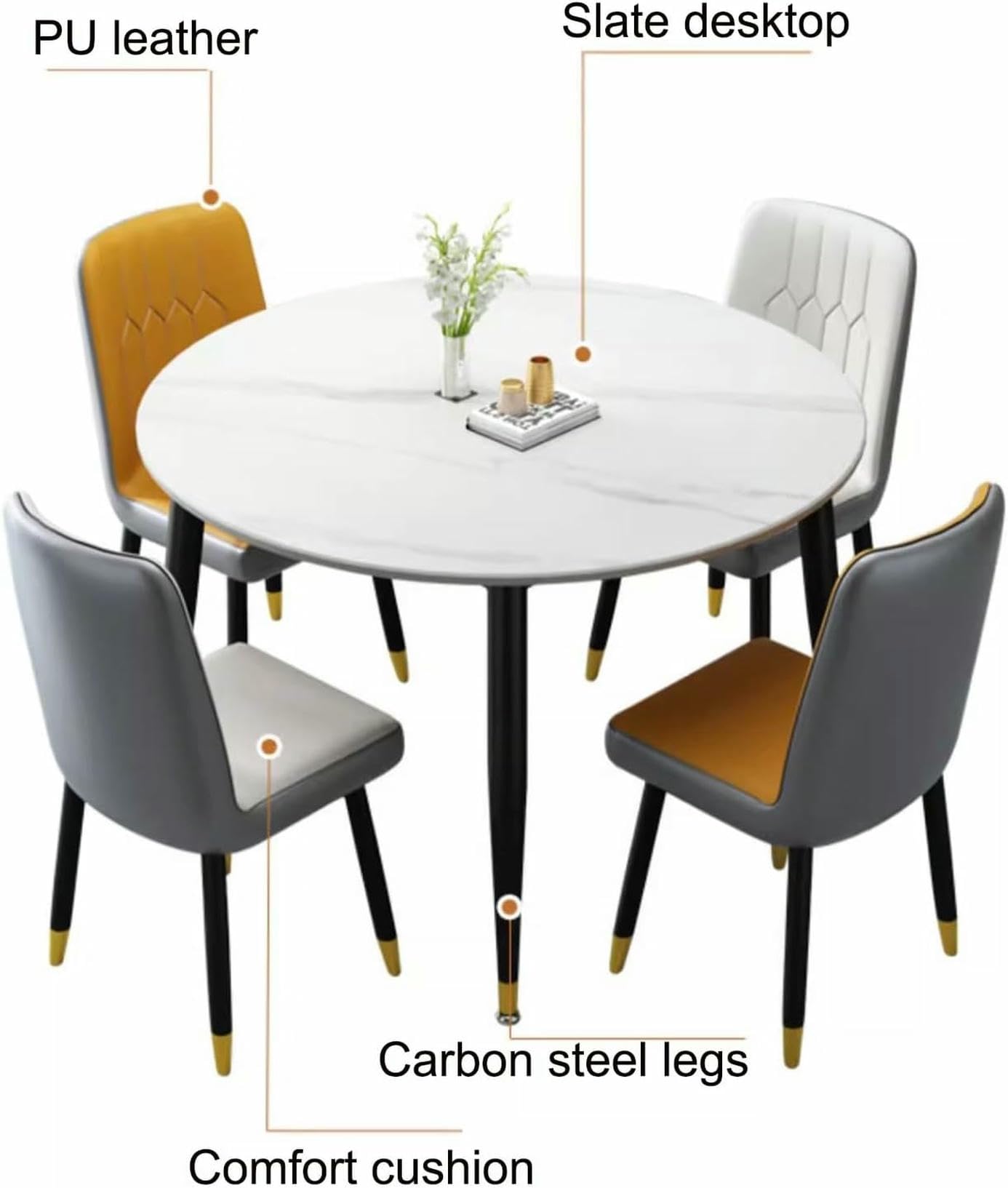 GFXYQPDNV Office Reception Room Club Table and Chair Set, Boardroom Desk, Compact Coffee Sofa Seat Office Lounge, for Crafts Balcony Bedroom Hotel Reception