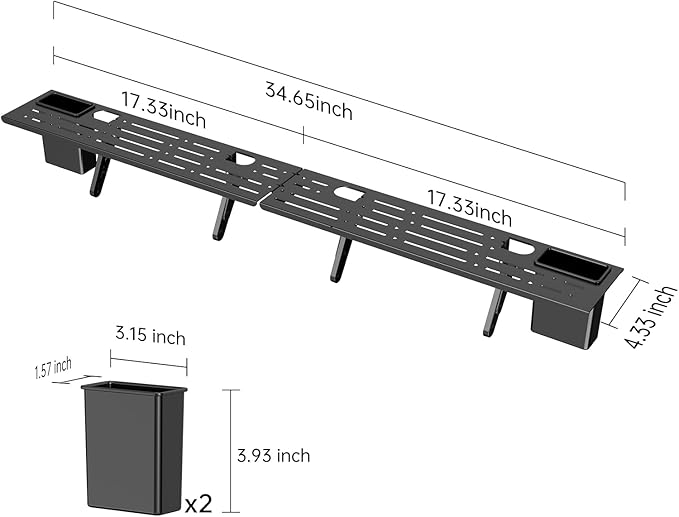 CABTE Adjustable Steel TV Top Shelf, Floating TV Stand, Universal Monitor Shelf