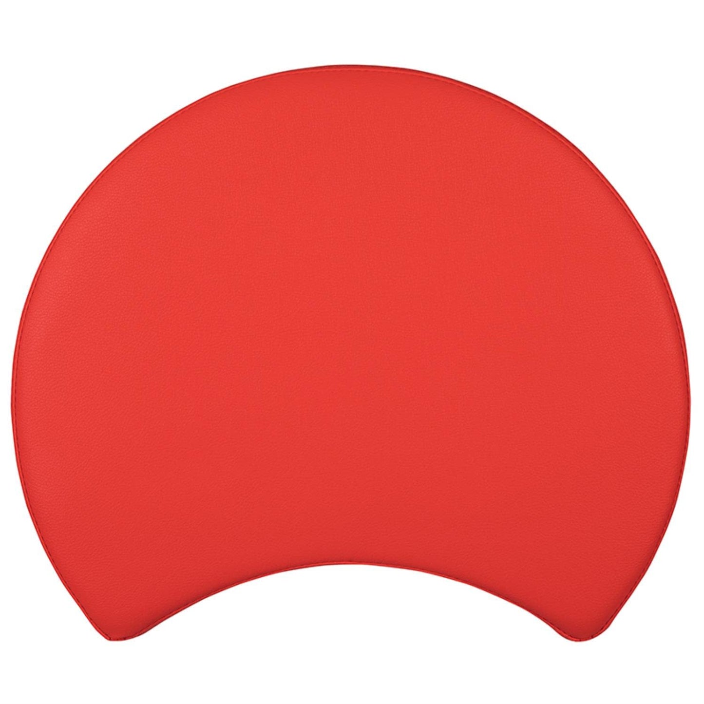 Flash Furniture Nicholas Soft Seating Flexible Moon for Classrooms and Common Spaces - 18" Seat Height (Red)