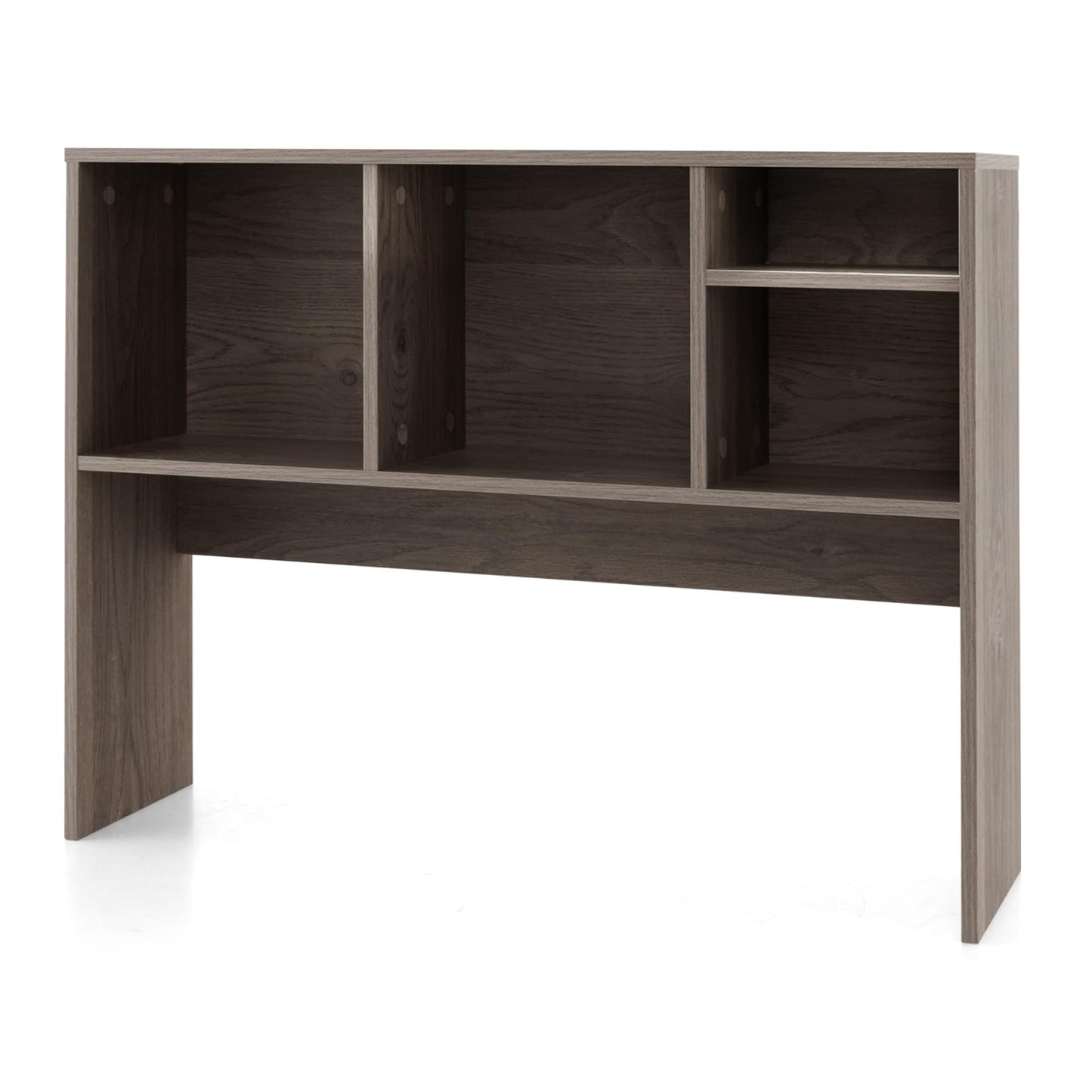 Tangkula Desktop Bookshelf, Countertop Storage Hutch with 4 Shelves for Computer Desk, Desktop 2-Tier Display Rack, Multipurpose Wood Desk Hutch Storage Organizer for Dorm Office Home