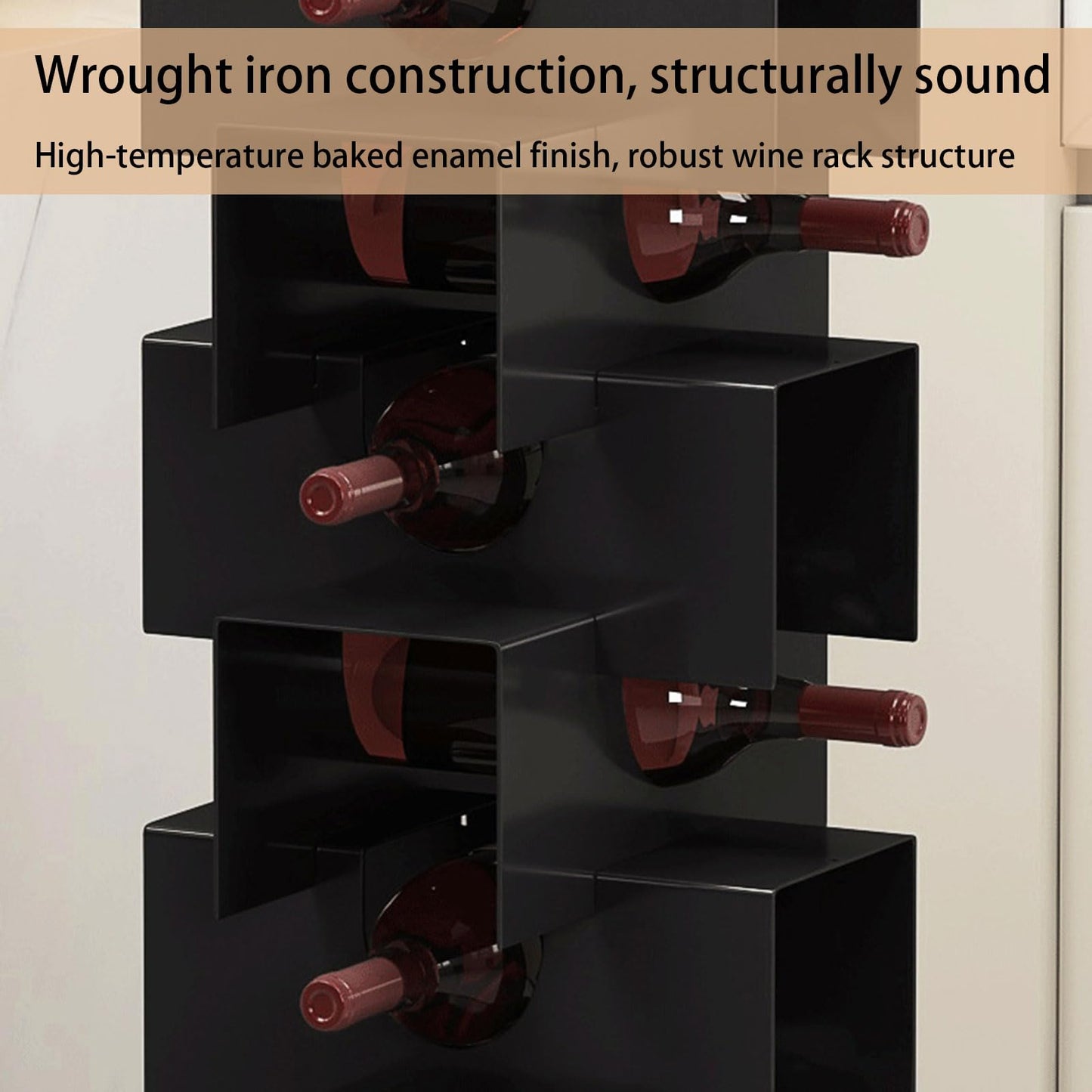 1-12-Tier Wine Racks Free Standing Mini Bar Drinks Cabinet for Home Bar Living Room Bedroom Kitchen, Stacked Wine Stand, Freestanding Creativity Modern Small Holder