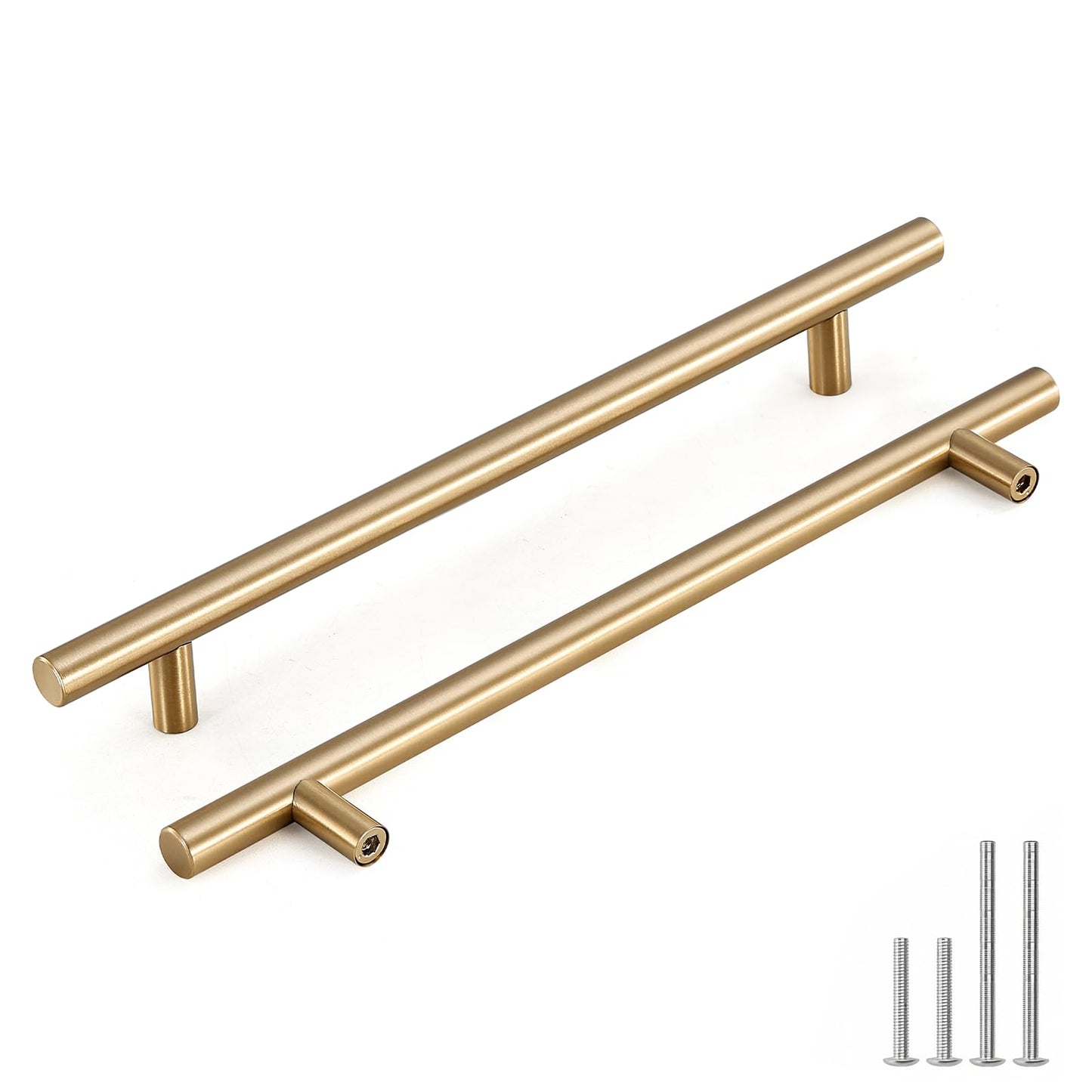 Goldenwarm 15 Pack 7-1/2 inch(192mm) Champagne Bronze Cabinet Pulls Gold Cabinet Handles Champagne Drawer Pulls Brushed Bronze Drawer Handles Kitchen Bathroom Bedroom Dresser Furniture Hardware