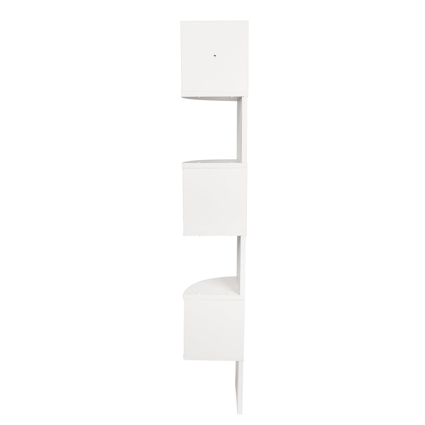 Danya B. XF11035W Large Decorative 5-Tier Corner Floating Wall Mount Display Shelving Unit - White
