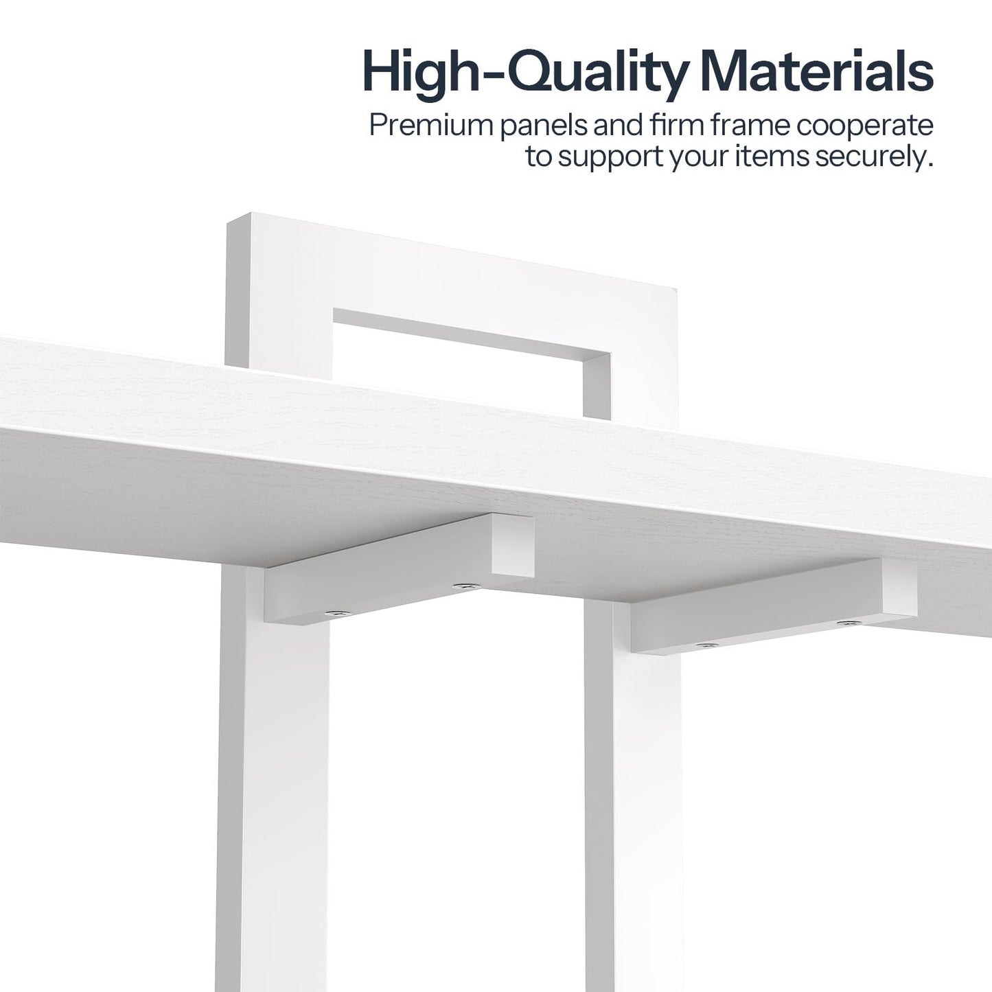 HOOBRO Floating Shelves, 15 Inch Wall Shelf Set of 2, Wall Mounted Storage Shelves 2-Tier, Hanging Bathroom Shelves, for Living Room, Bedroom, Bathroom, Kitchen, White WW32BJ01