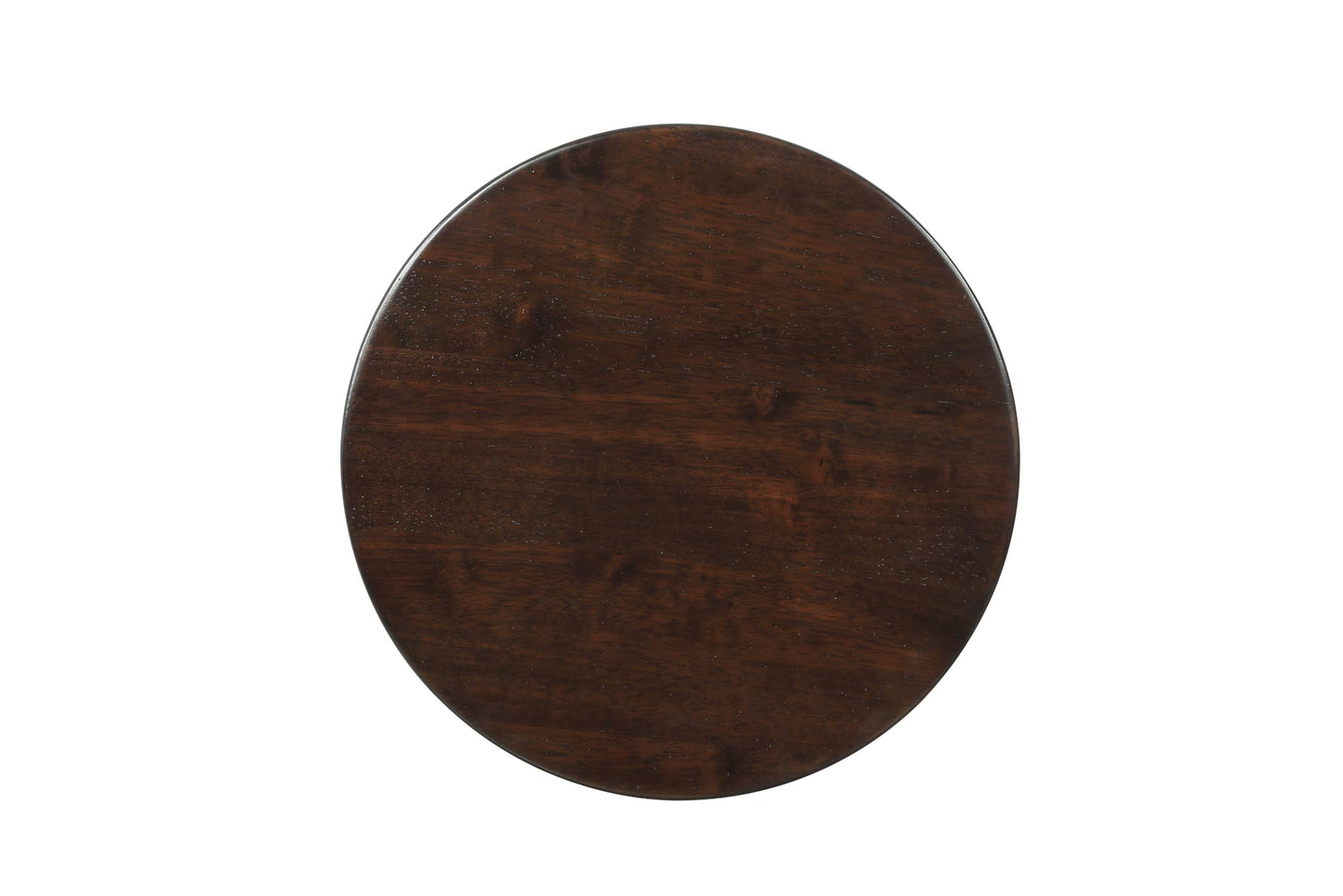 Linon Zeke Walnut Solid Wood Backless Round Barstool with 29 inch Seat Height