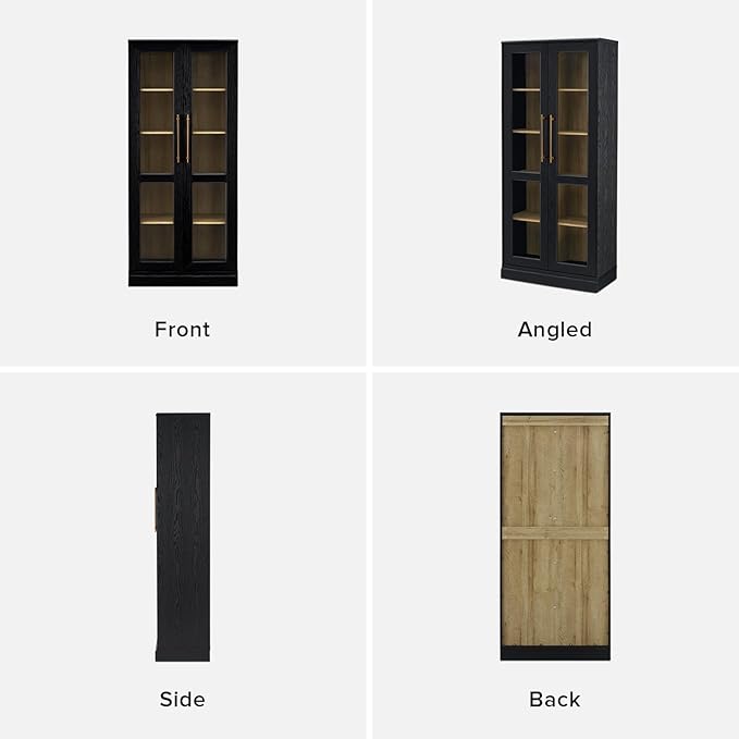 mopio Blake Tall Display Cabinet, Kitchen Buffet Pantry Cupboard, Trophy