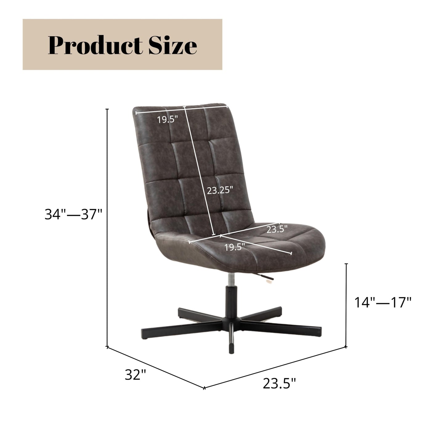 Roundhill Furniture Arlena 2-Piece Seating Set, Faux Leather Tufted Accent Chair and Ottoman, Brown