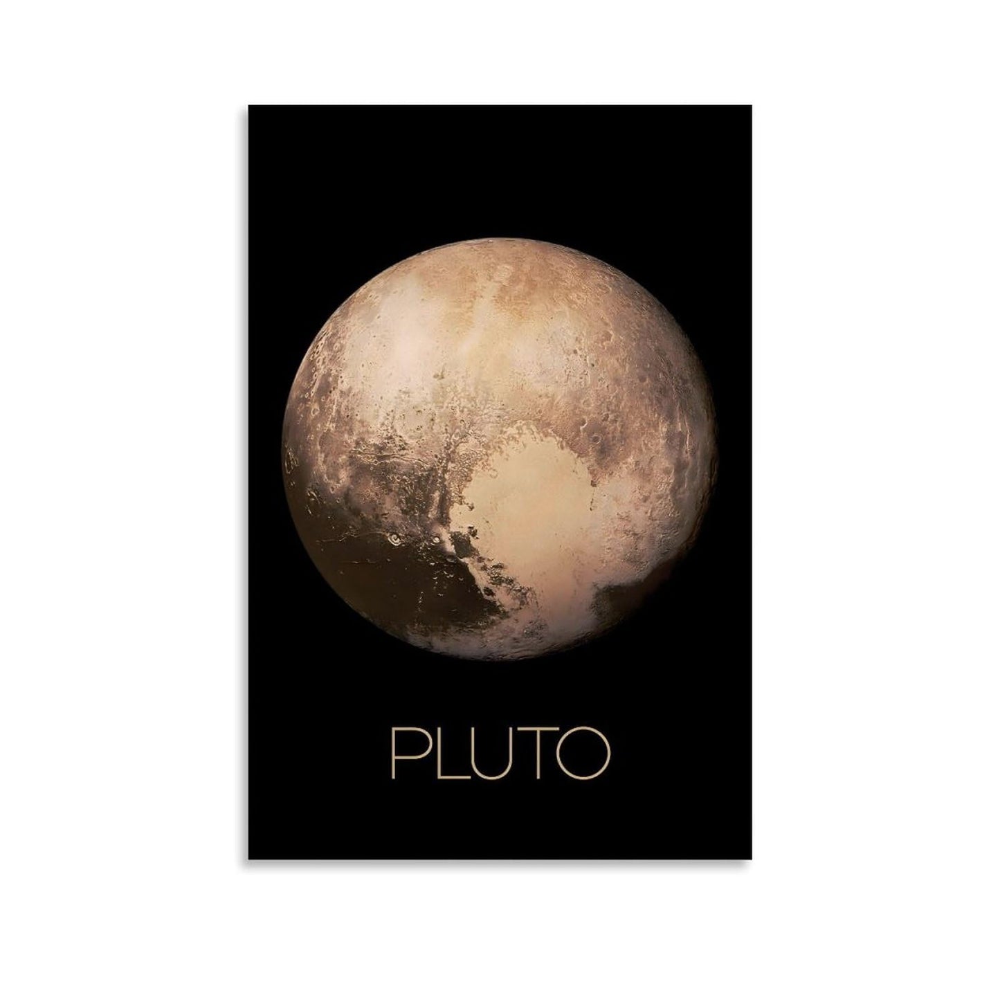 XIAOLOUTINYU Solar System Canvas Wall Art - Pluto Planet Space Poster for Kids Room Bedroom Classroom, STEM Educational Astronomy Decor, Science Gift for Boys Girls Teens, 12x18 Inch Unframed