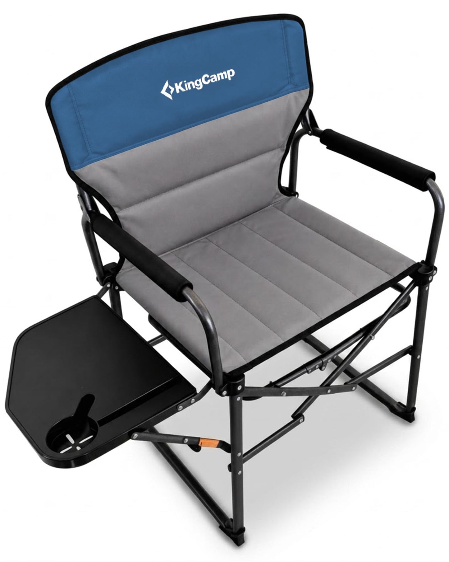 KingCamp Oversized Camping Directors Chair for Big and Tall, Heavy Duty 440lbs Folding Chairs with Side Table, Portable Padded Camp Chairs with Wide Seat & Anti-Sag Fabric for Outdoor Lawn Fishing RV