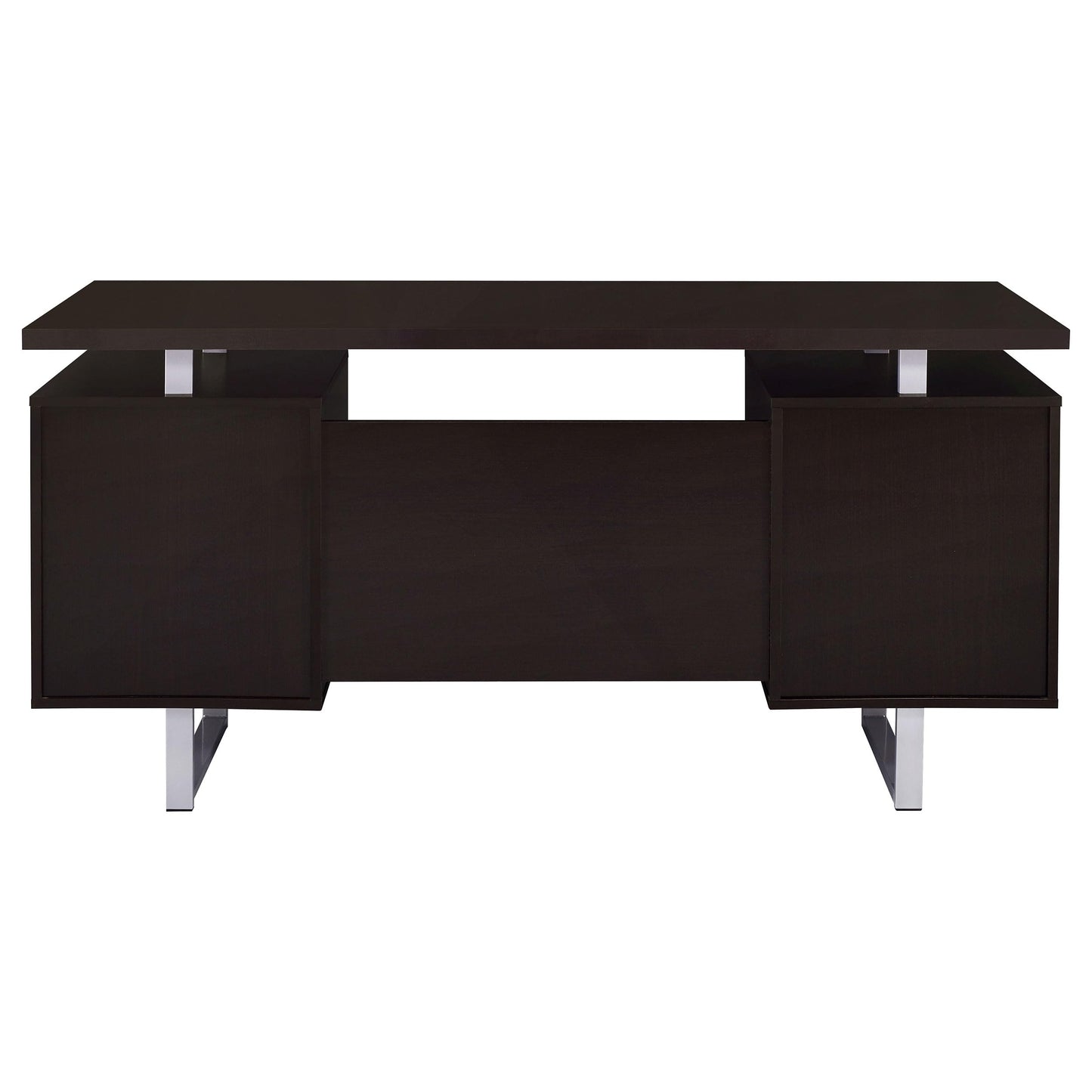 Coaster Home Furnishings - Lawtey - Engineered Wood - 60-Inch Computer Desk with File Cabinet and Standage Drawers, Metal Frame, Contemporary Style - Home Office - Cappuccino - 801521
