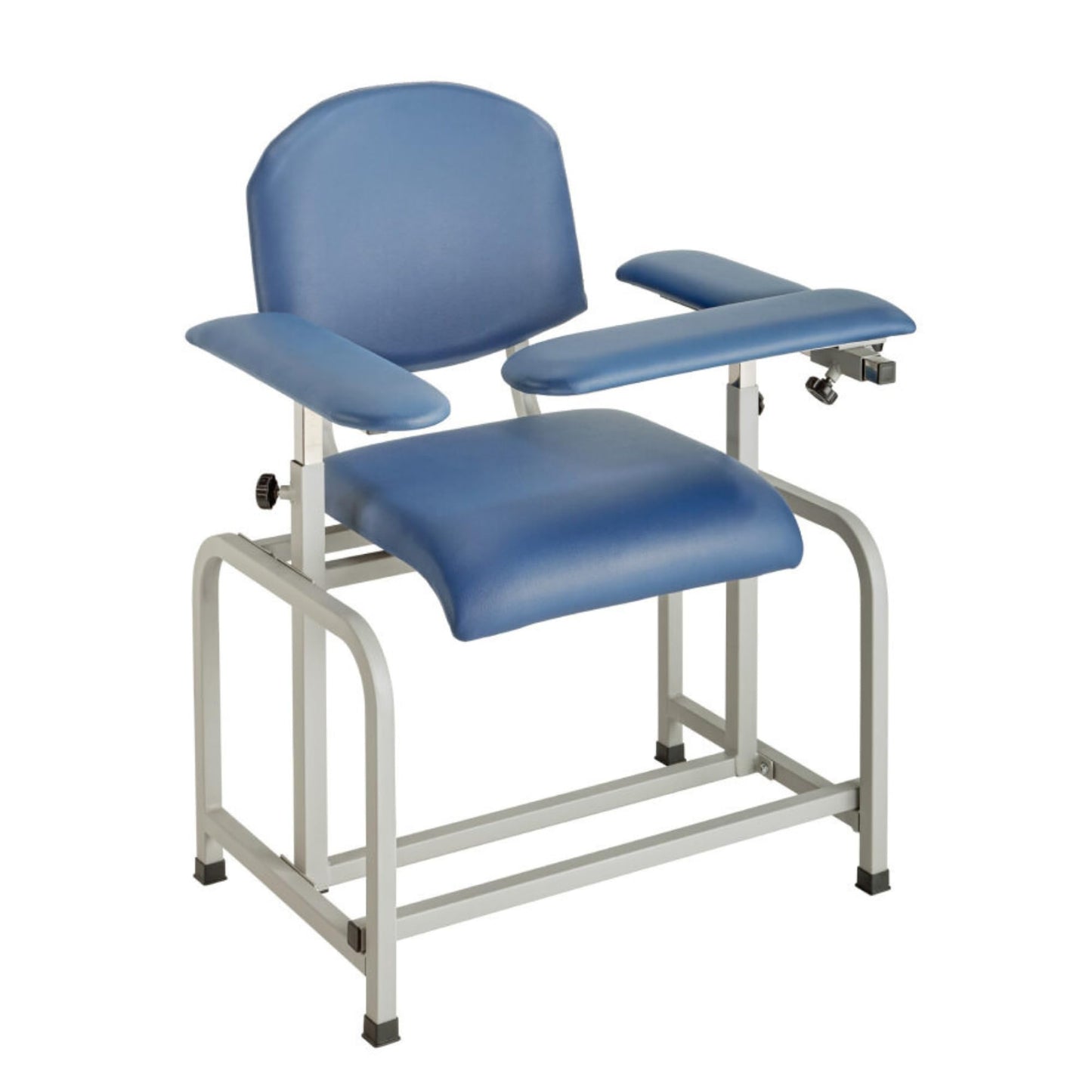 VivaComfort Blue 400 lbs Weight Capacity Phlebotomy Chair with Adjustable Armrest, Blood Draw Chair, Comfortable Lab Medical Chair