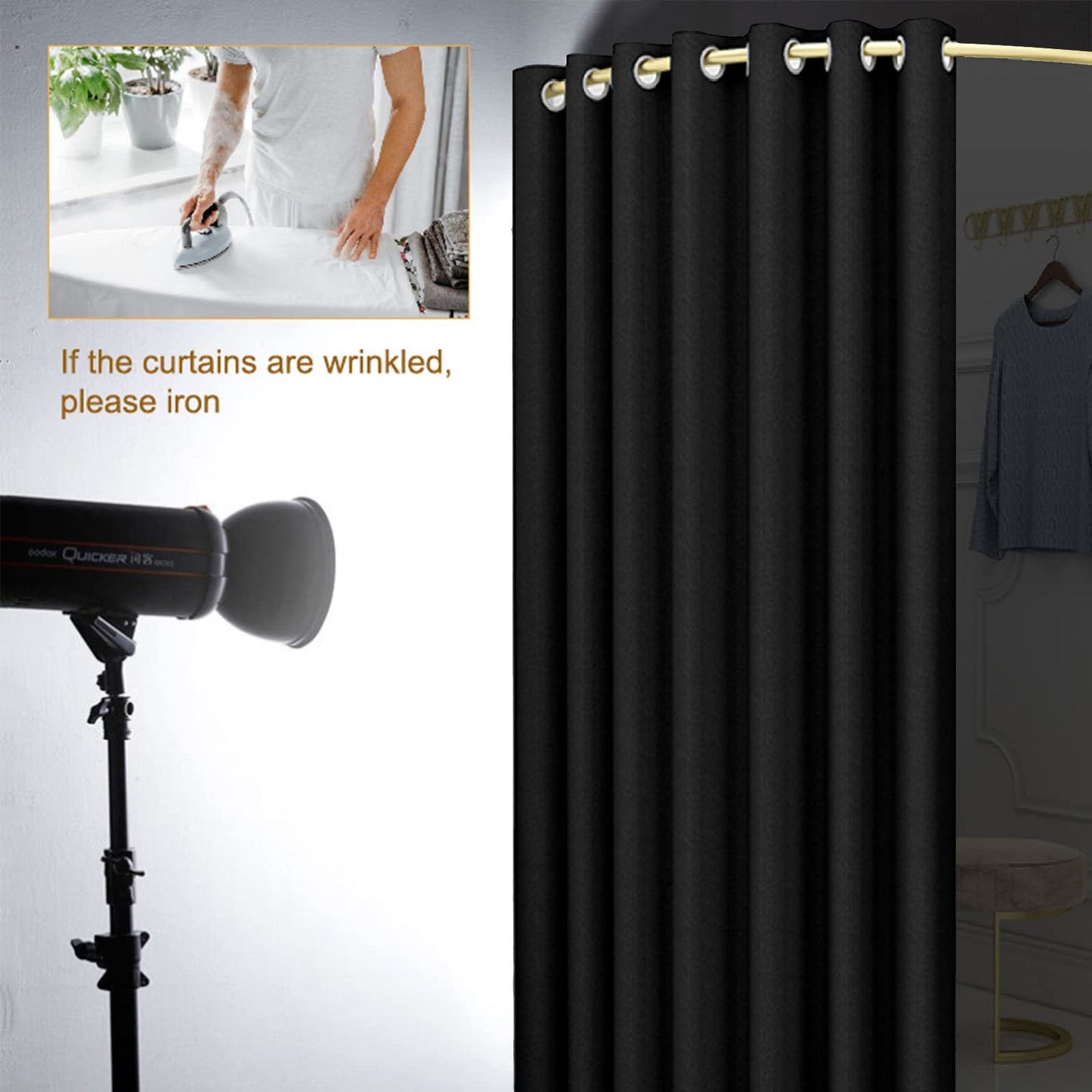 TEENKON Clothing Store Fitting Room, 47 in Dressing Room Used in Mall, Boutique and Office, Corner Wall Mounted Changing Room for Privacy Protection, Include Shading Curtain, Bracket and Hook Up