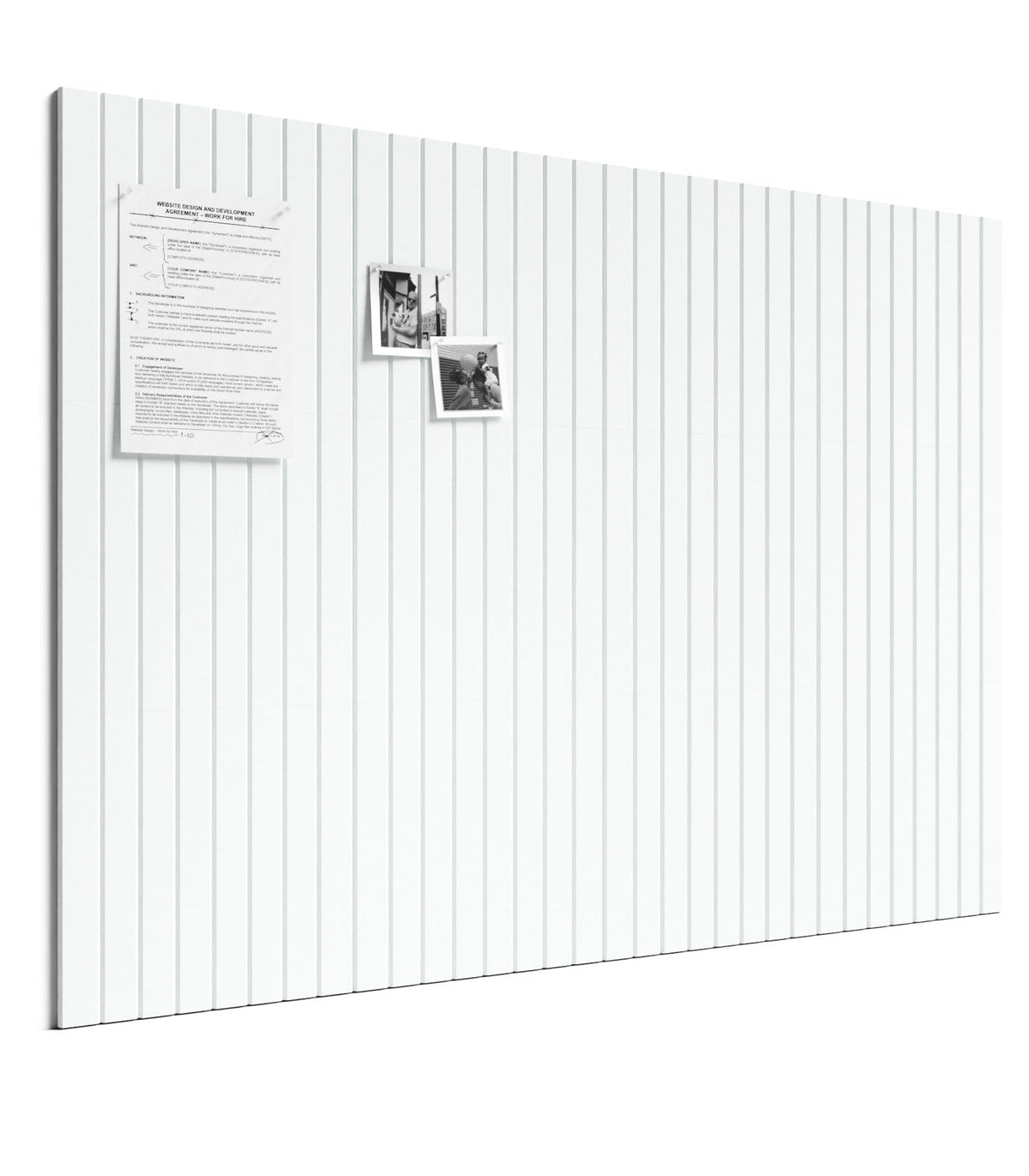 Bumusty Large Cork Board Alternative-48 x 36" Felt Bulletin Board Tiles, with 30 Pushpins, 70 Adhesive Tabs, Fine-Stripe 12-Pack, Cork Boards for Office Push Pin Board Felt Board-Cold White