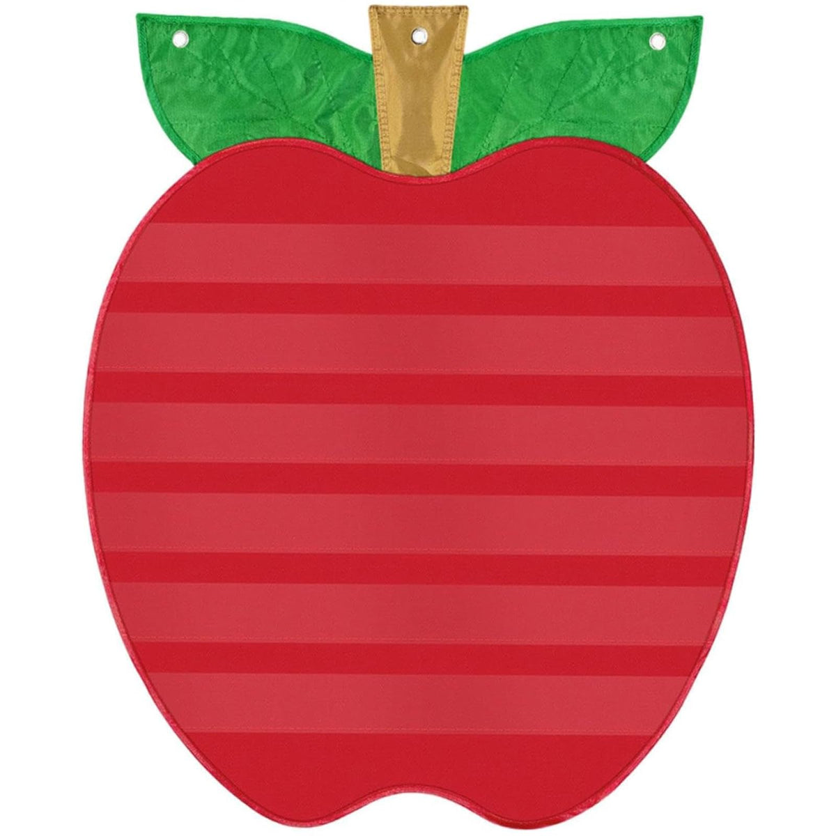 Large Pocket Chart for Classroom, 27 ½＂x 33 ⅞" Apple Shaped Hanging Pocket Charts for Kids, Back to School Supplies for Teacher, Pocket Charts with 6 Sentence Strips Holder (Red)