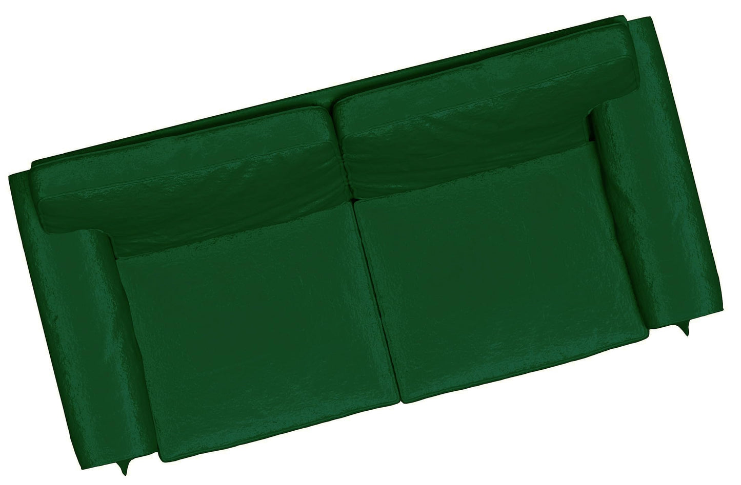 Velvet Pets Friendly Sofa Covers Made Compatible with IKEA Ektorp Loveseat Two Seat Slipcovers (Velvet Dark Green Ektorp 2)