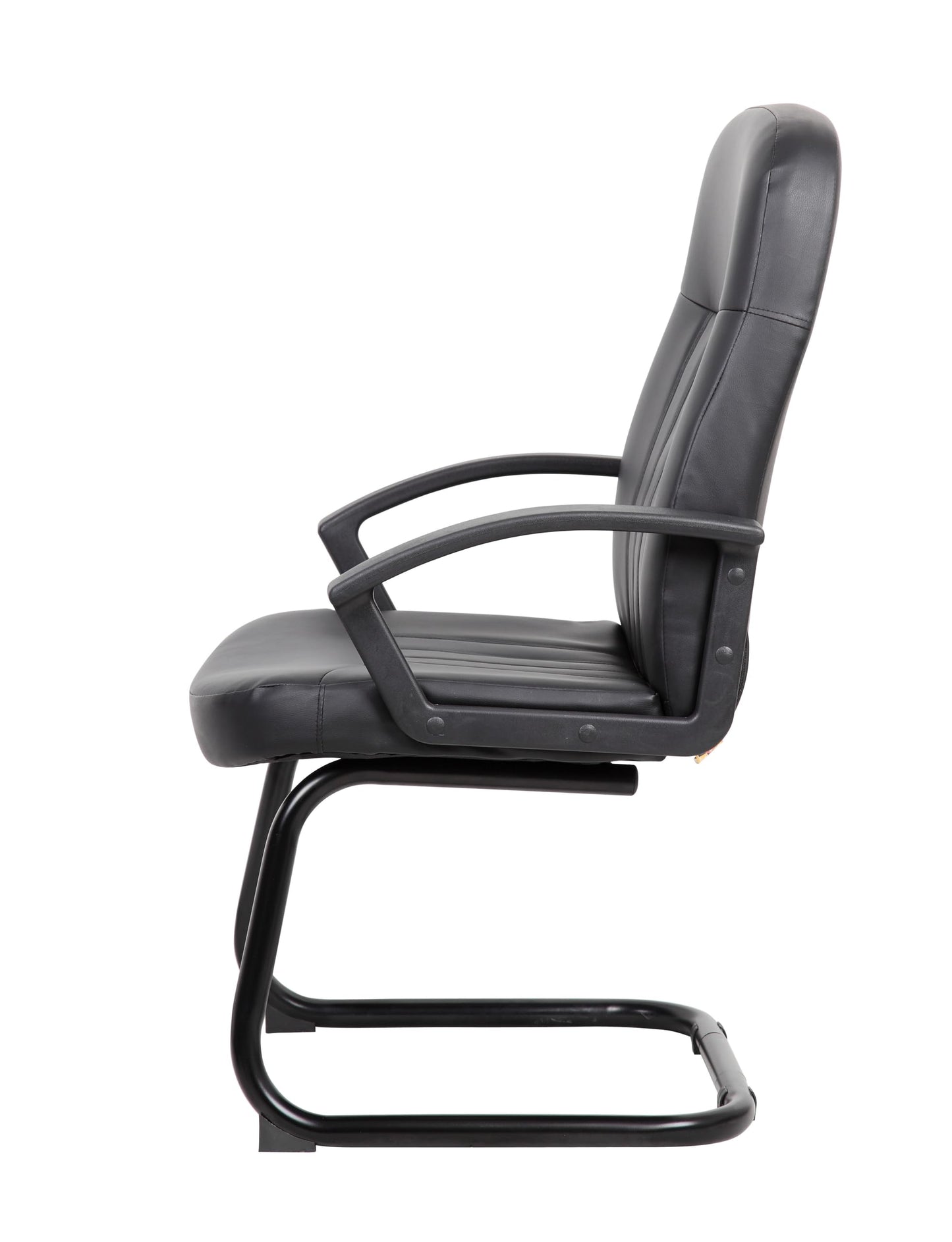 Boss Office Products Executive LeatherPlus Budget Guest Chair in Black, 250 (B8109)