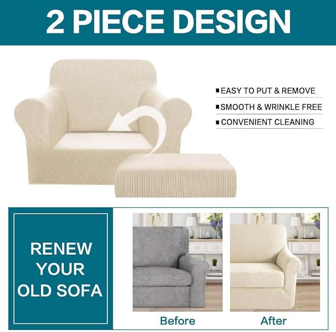 Turquoize 2 Piece Chair Covers Chair Slipcovers