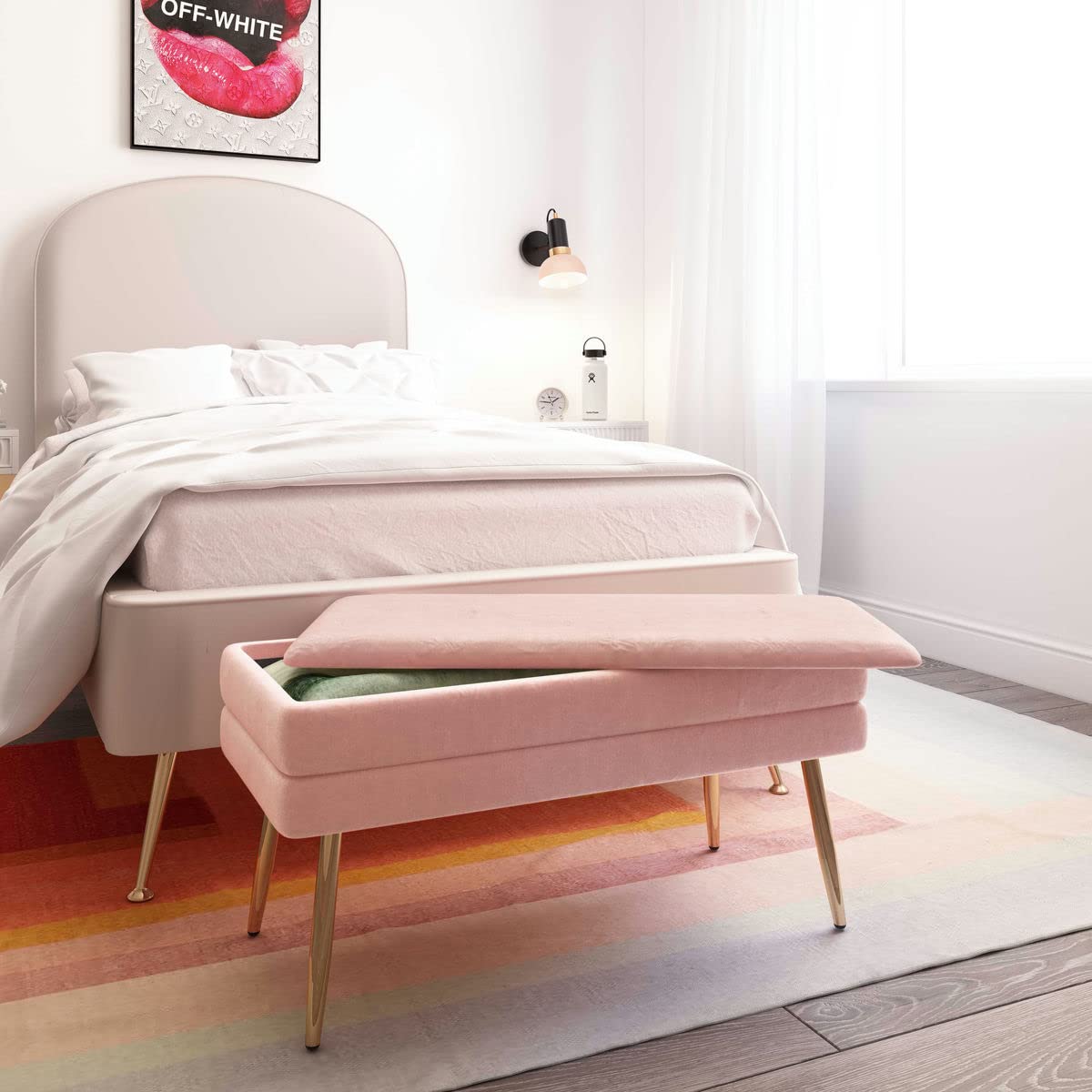 Tov Furniture Ziva Storage Bench (Blush)