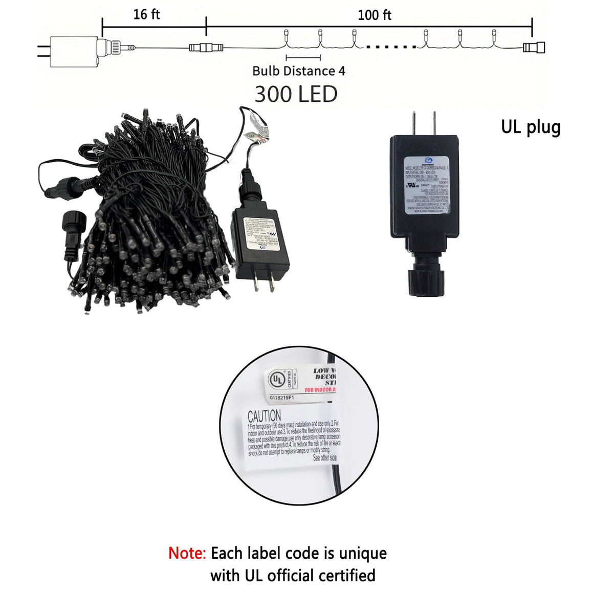 Kwaiffeo Christmas String Lights, 100FT 300LED 8 Modes Connectable Waterproof Warm White Christmas Lights Outdoor Indoor, Twinkle Fairy Lights for Room Bedroom Wedding Holiday Xmas Tree Decorations