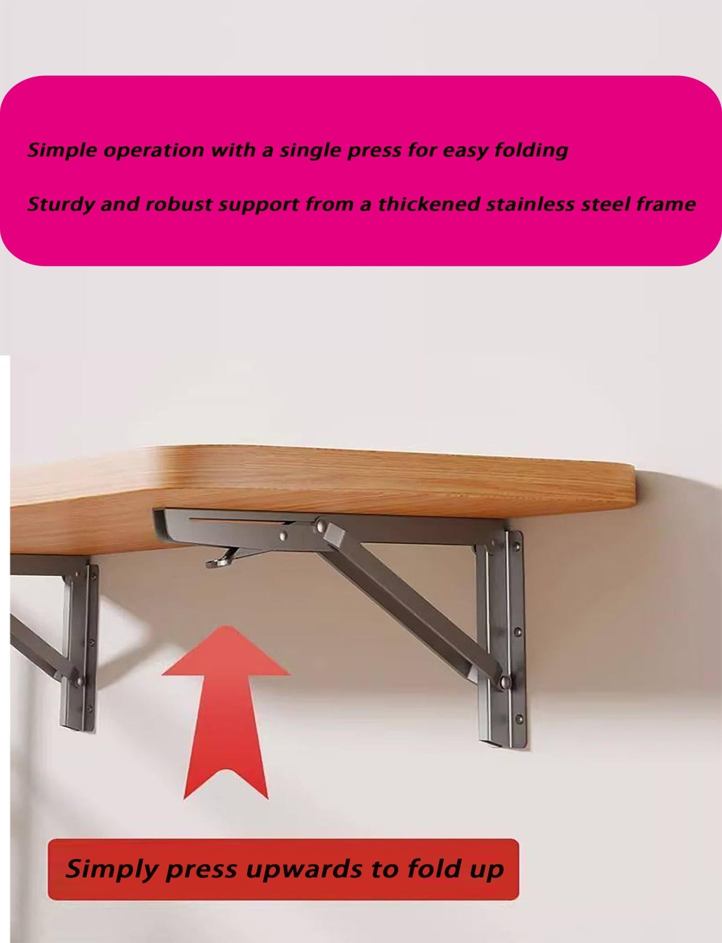Space-Saving Foldable Wall Mounted Shelf, Versatile Organizer for Small Spaces, Ideal for Bathroom, Kitchen, Living Room Decor (Milk, 40x20cm/15.8x7.9 in)
