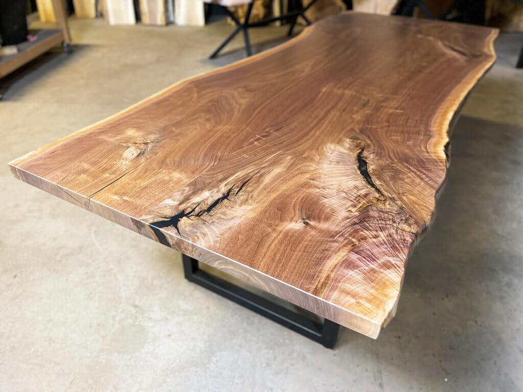 RESINHOMEFURNITURE Modern Natural Live Edge Acacia Wood Dining Table Coffee Table Living Room Table Hallway Table Meeting Table Office Table Counter Table Home Décor (30" Inches Tall, 72 x 36 Inches)